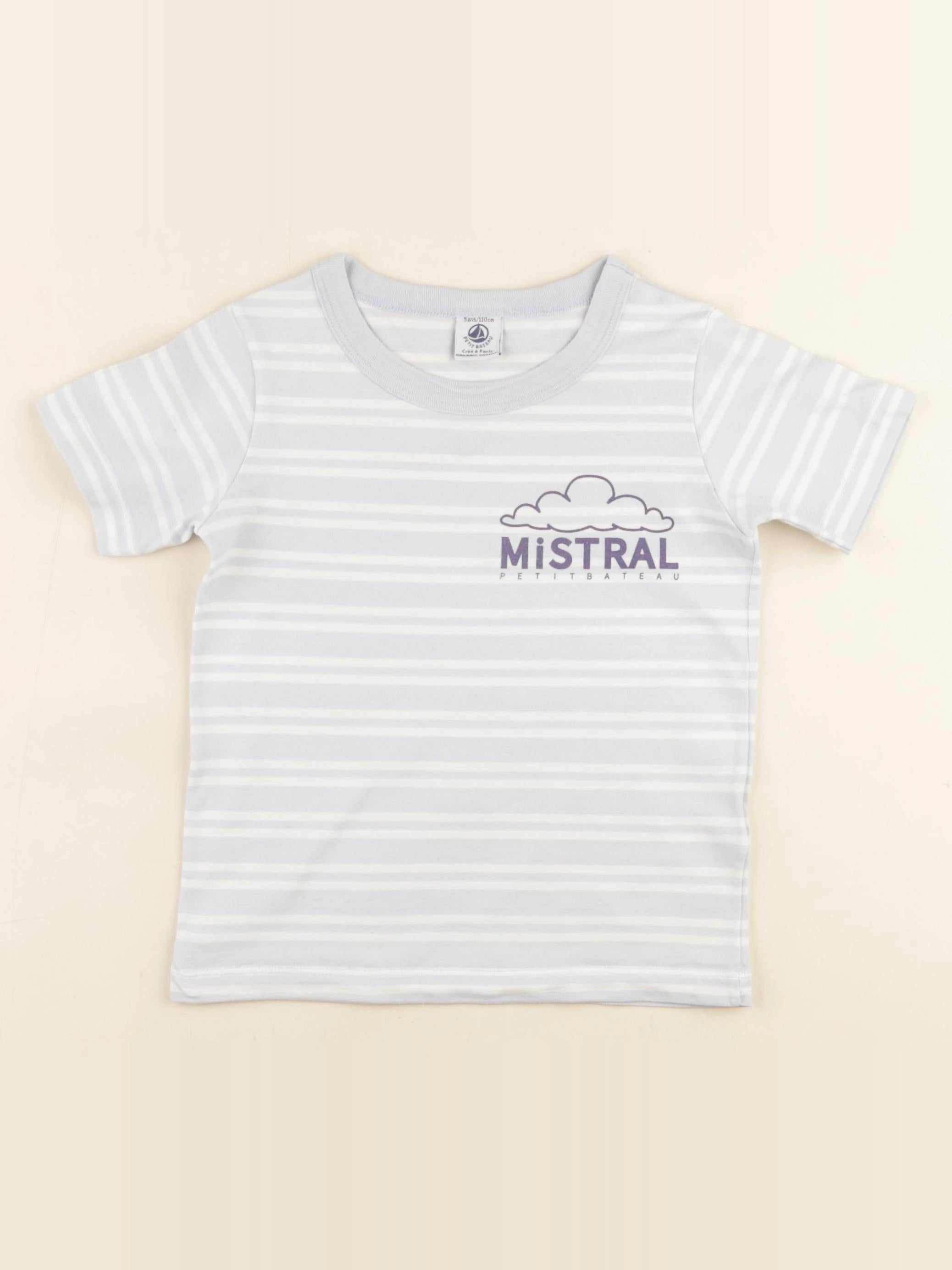 Petit Bateau - maillot de corps bleu - 5 ans