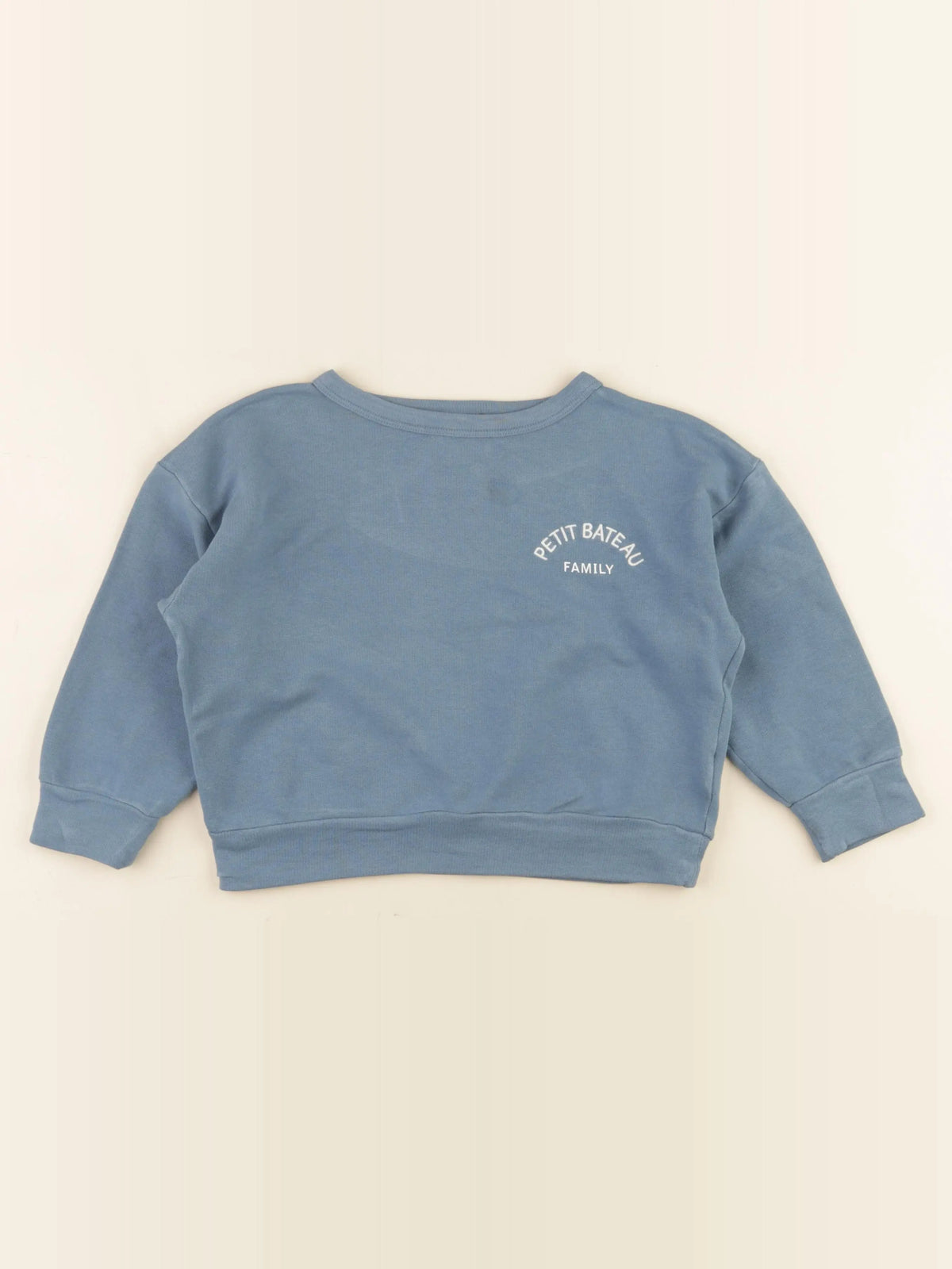 Petit Bateau - sweat bleu - 5 ans