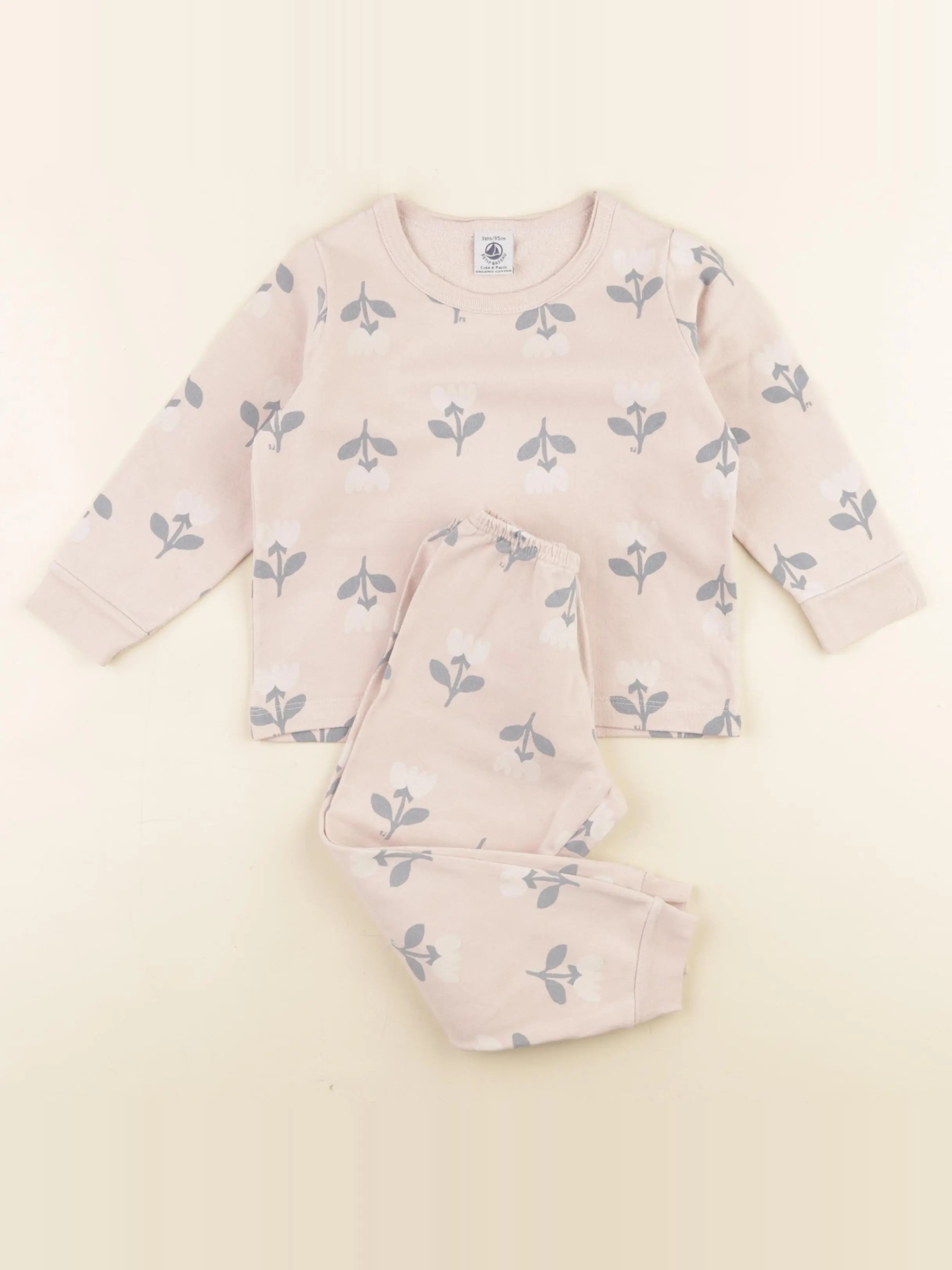 Petit Bateau - pyjama coton rose - 3 ans
