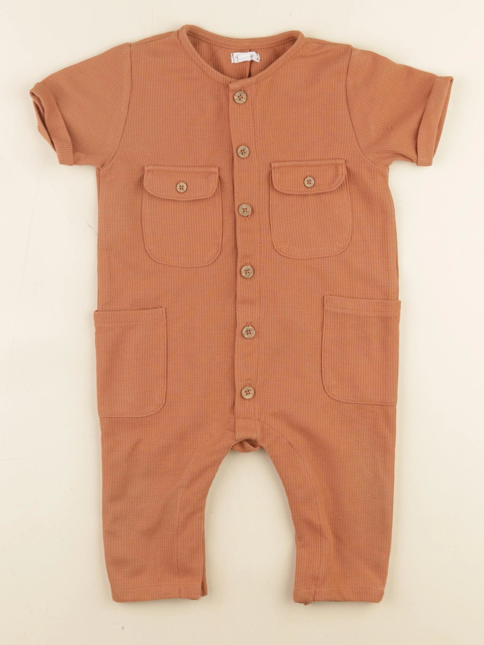 Vertbaudet - combinaison marron - 12 mois