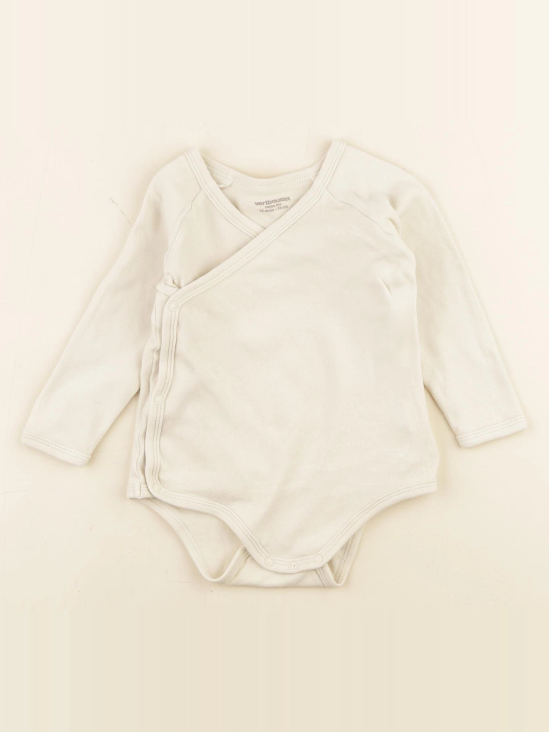 Vertbaudet - body beige - 12 mois
