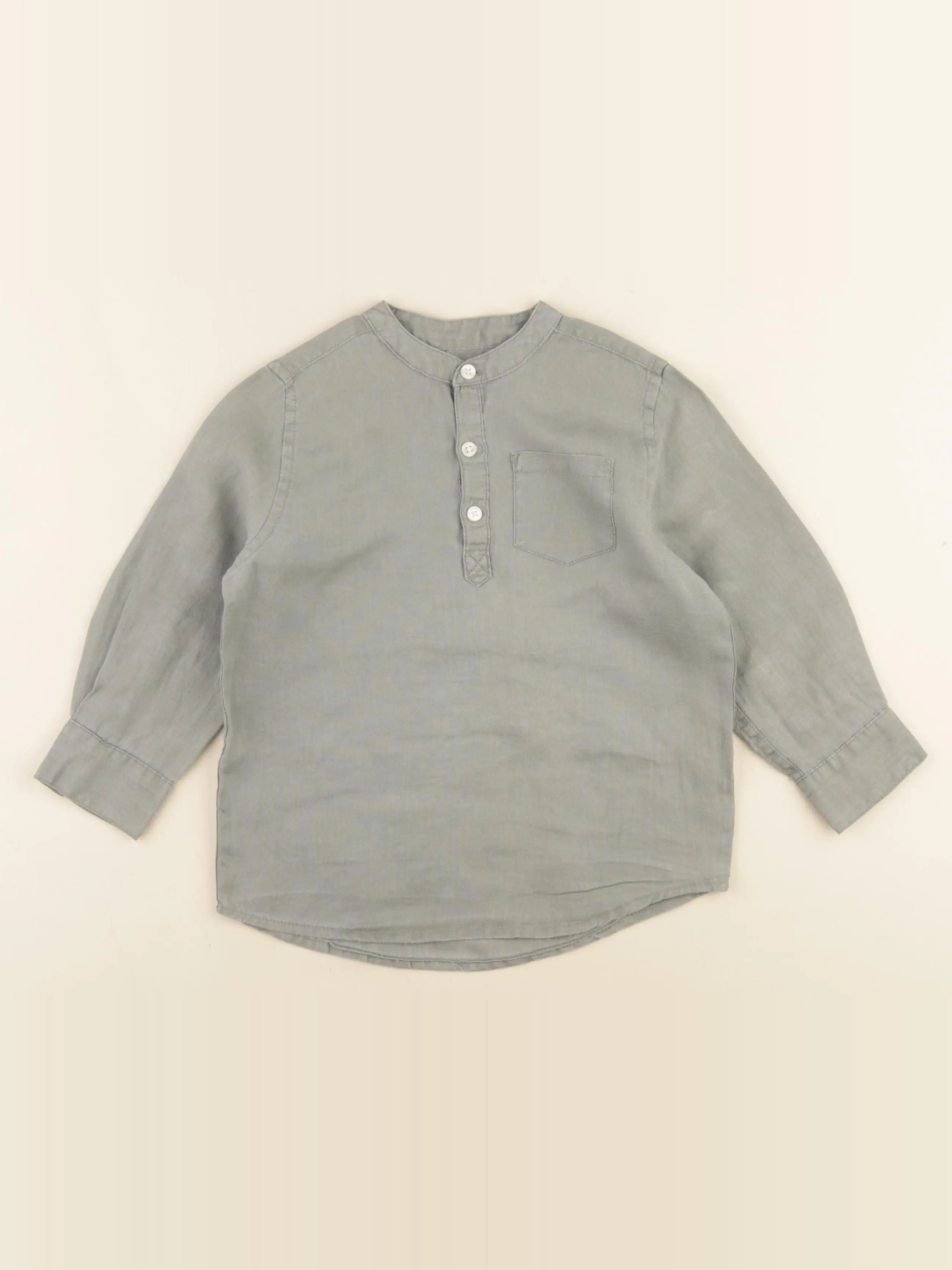 Monoprix - chemise taupe - 3 ans