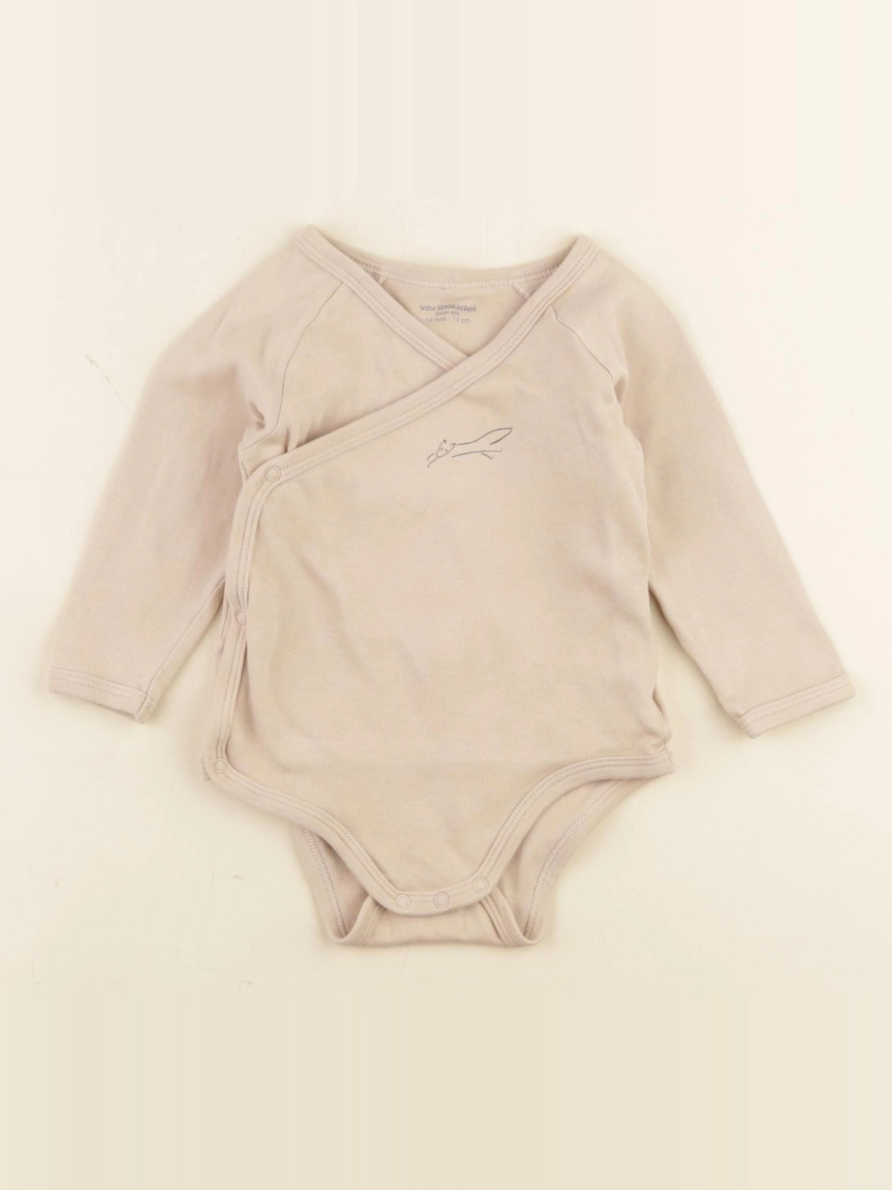 Vertbaudet - body beige - 12 mois
