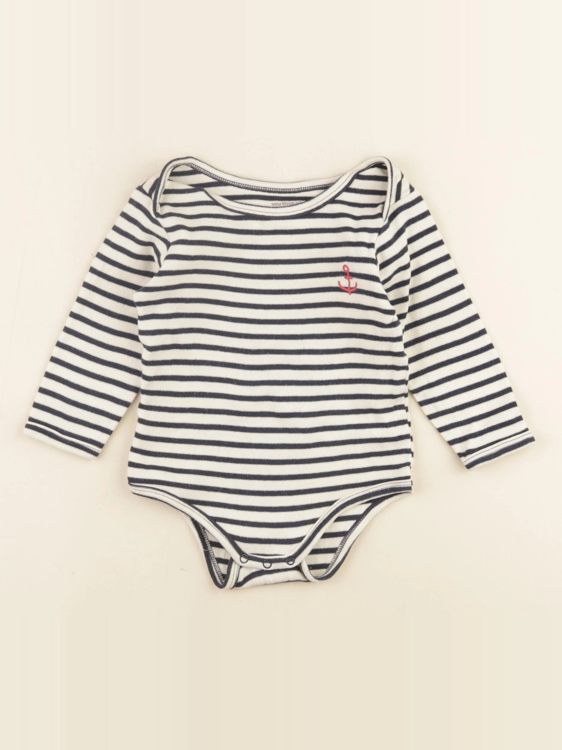 Vertbaudet - body bleu, beige - 18 mois