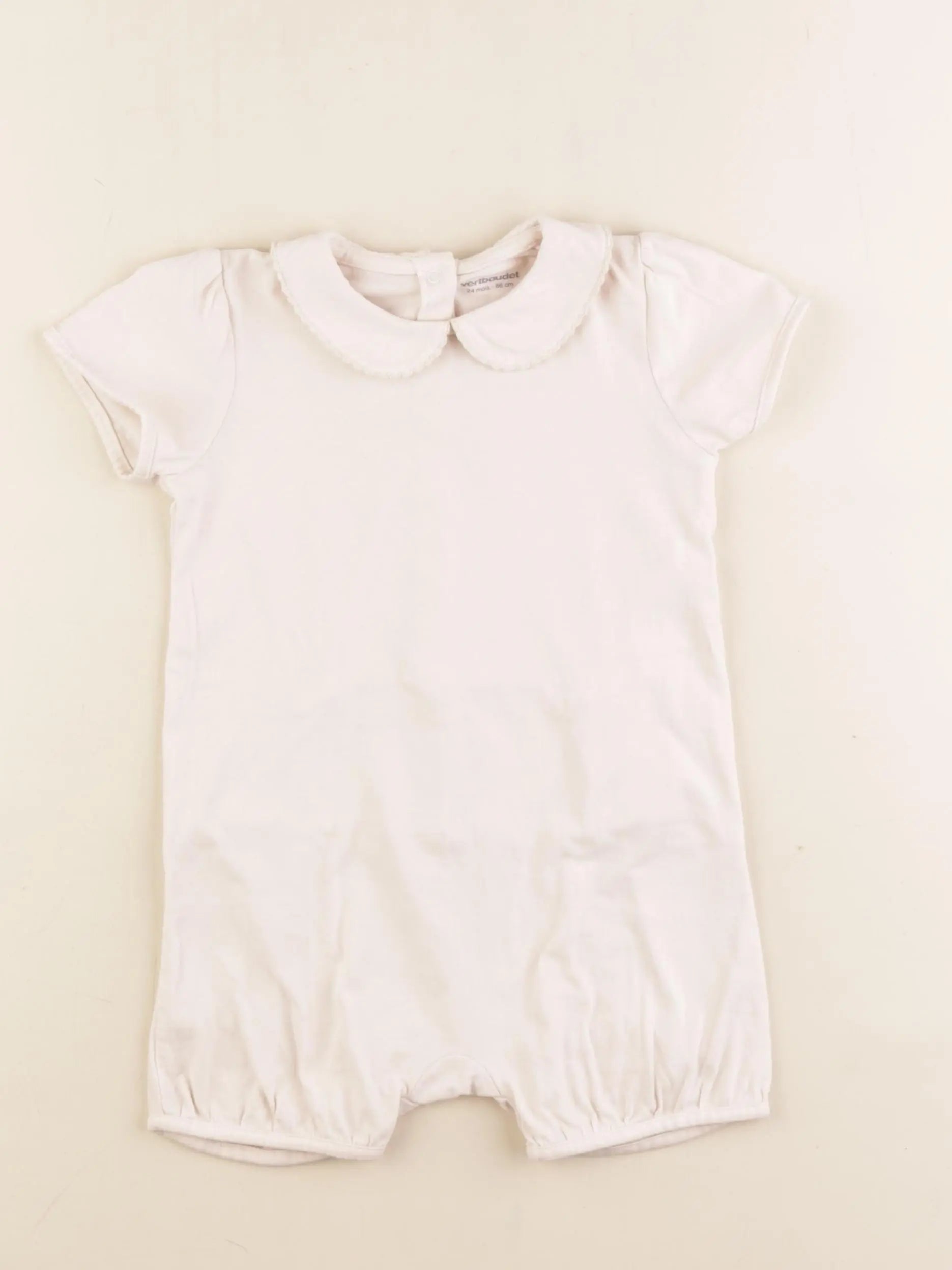 Vertbaudet - pyjama coton beige - 24 mois