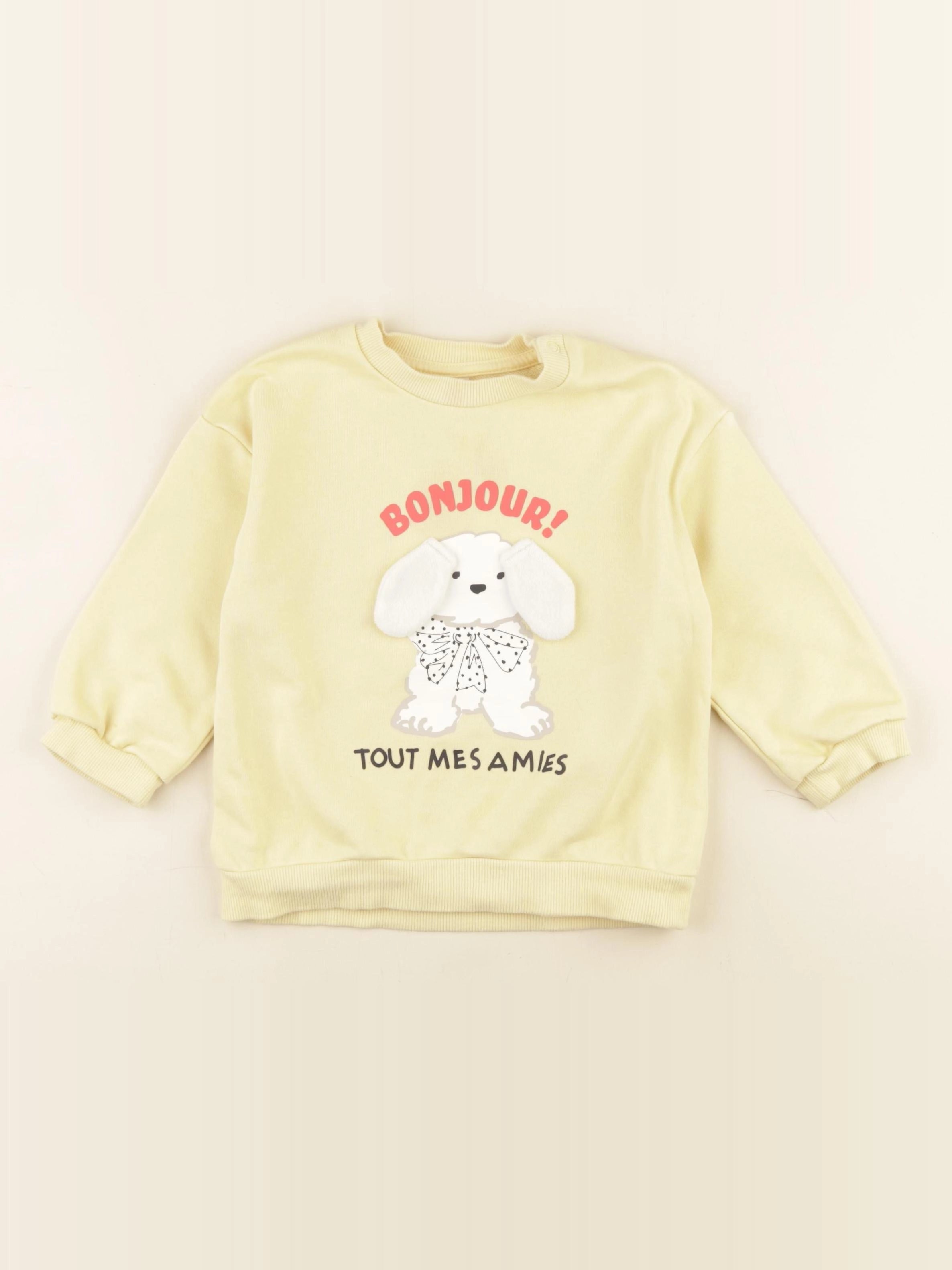 H&M - sweat jaune - 18/24 mois