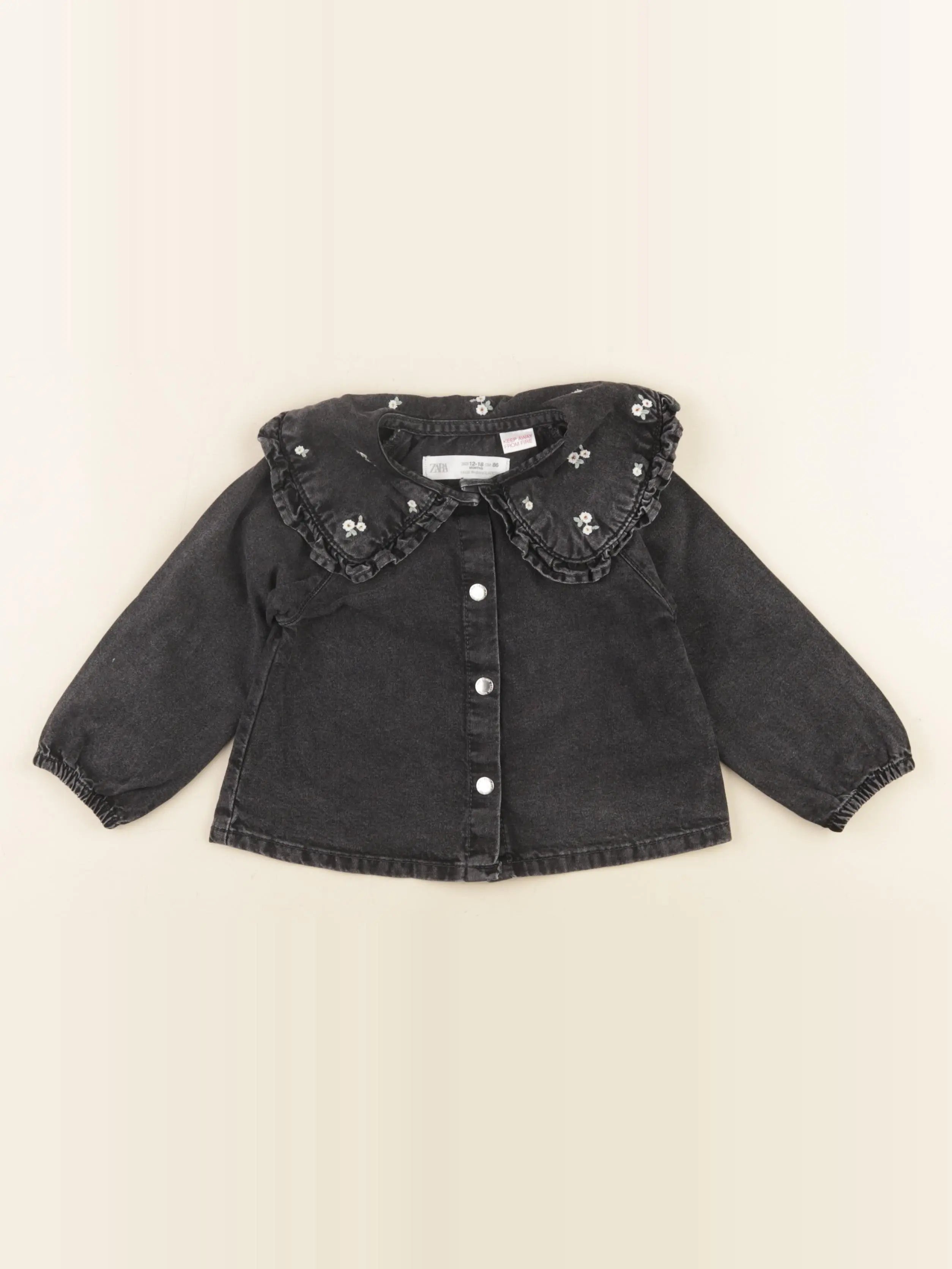 Zara - blouse noir - 18/24 mois