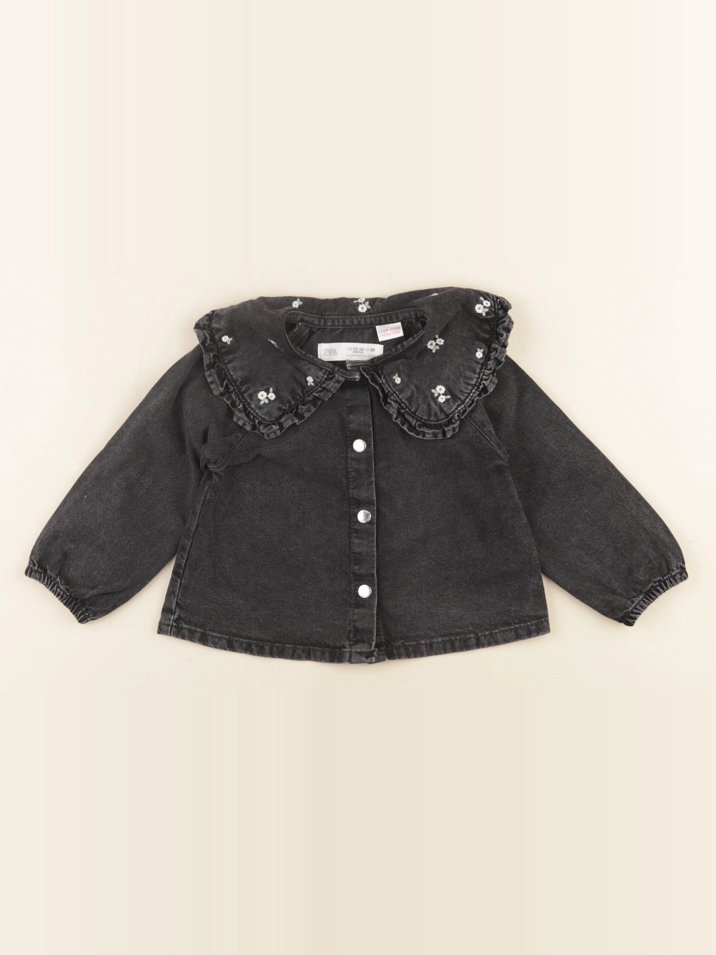 Zara - blouse noir - 18/24 mois