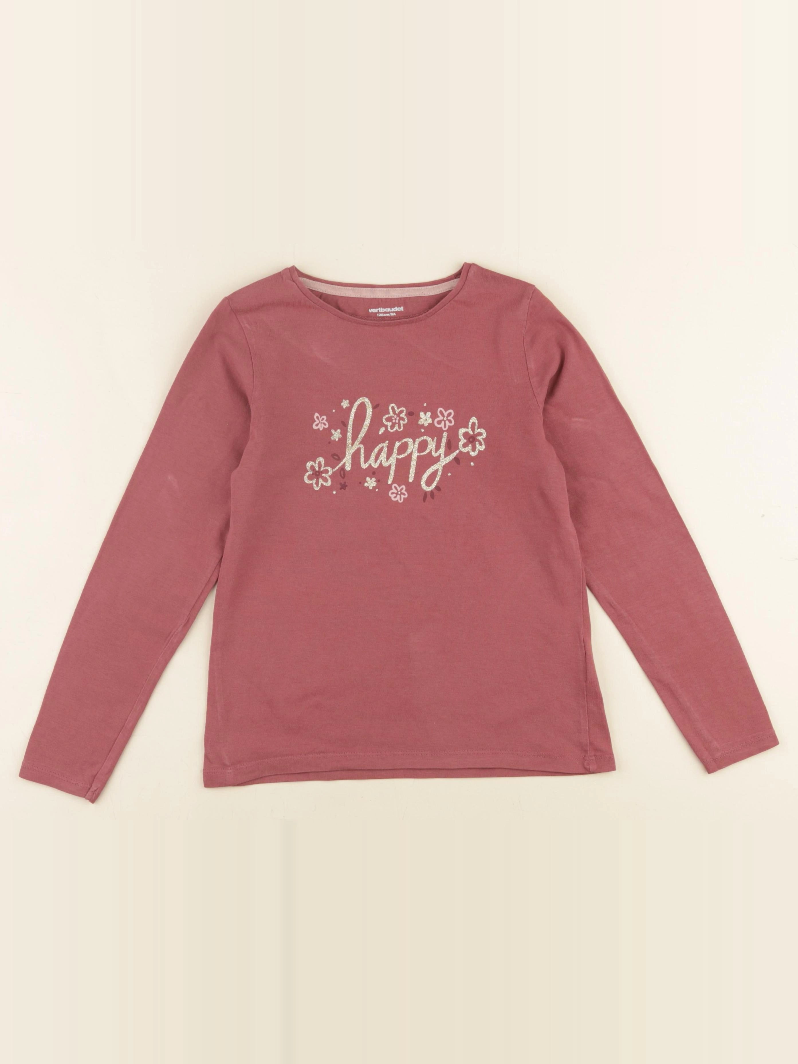 Vertbaudet - tee-shirt rose - 8 ans