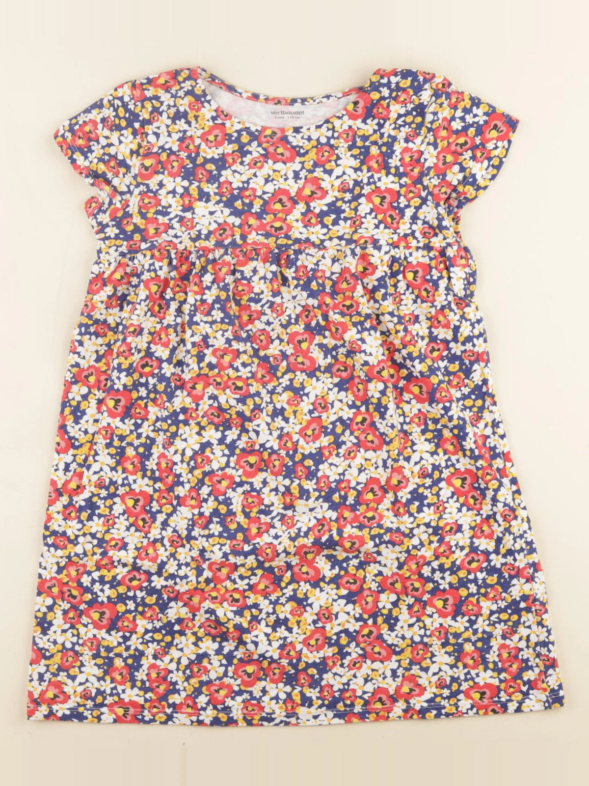 Vertbaudet - robe rouge - 8 ans