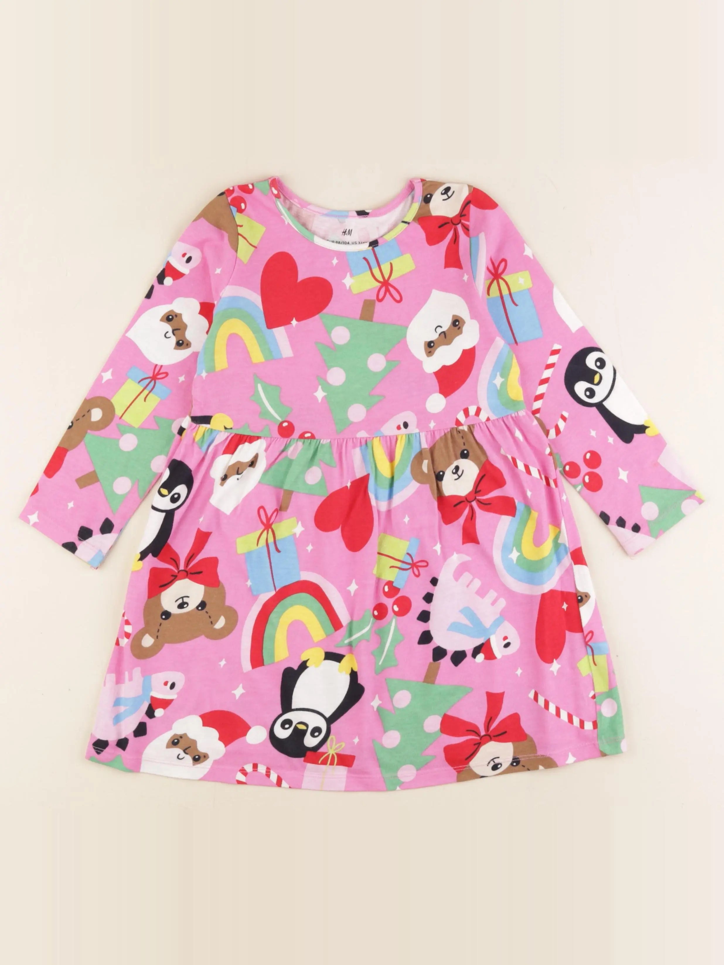 H&M - robe rose - 2/4 ans