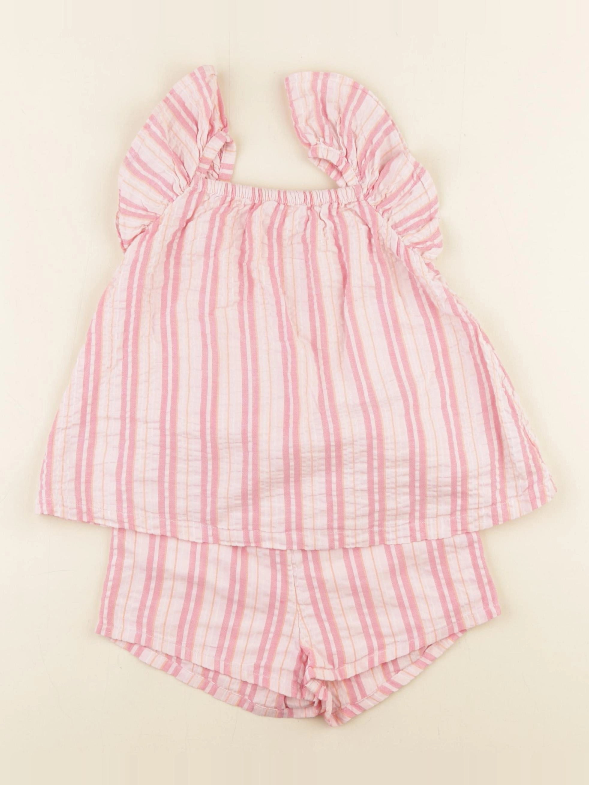 H&M - ensemble rose - 18/24 mois