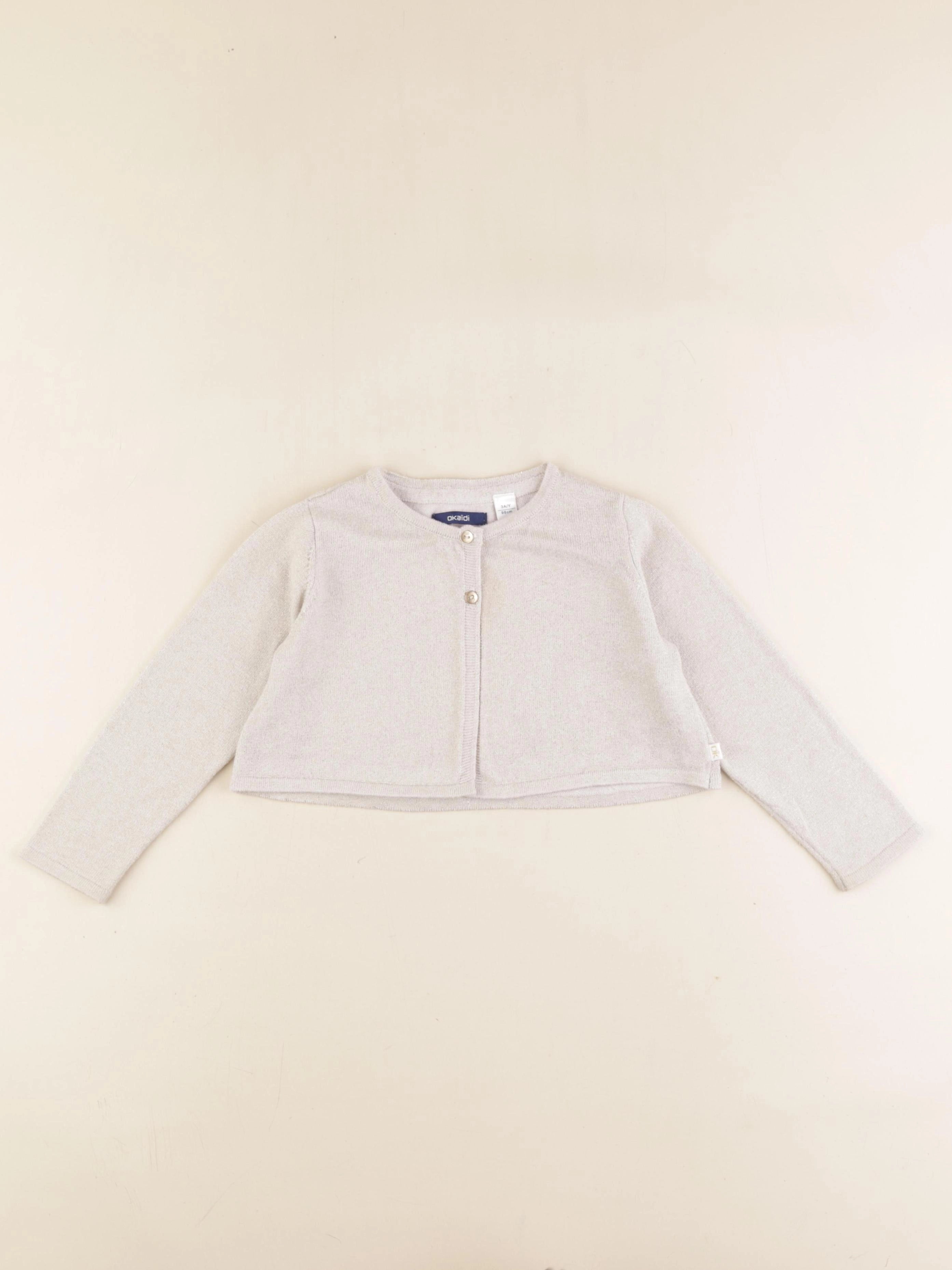 Okaidi - gilet beige, or - 3 ans