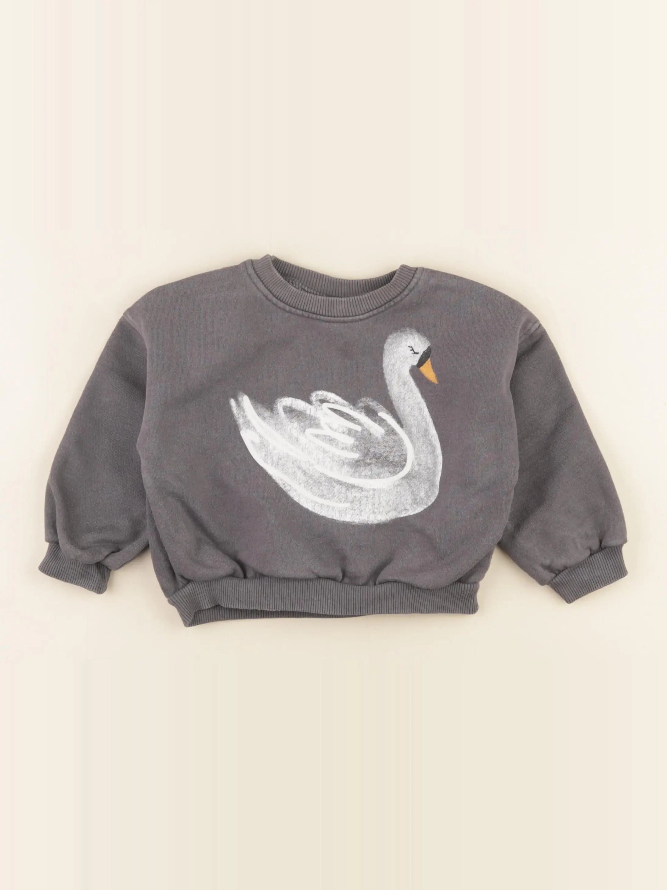 Zara - sweat imprimé au dos gris - 2 ans