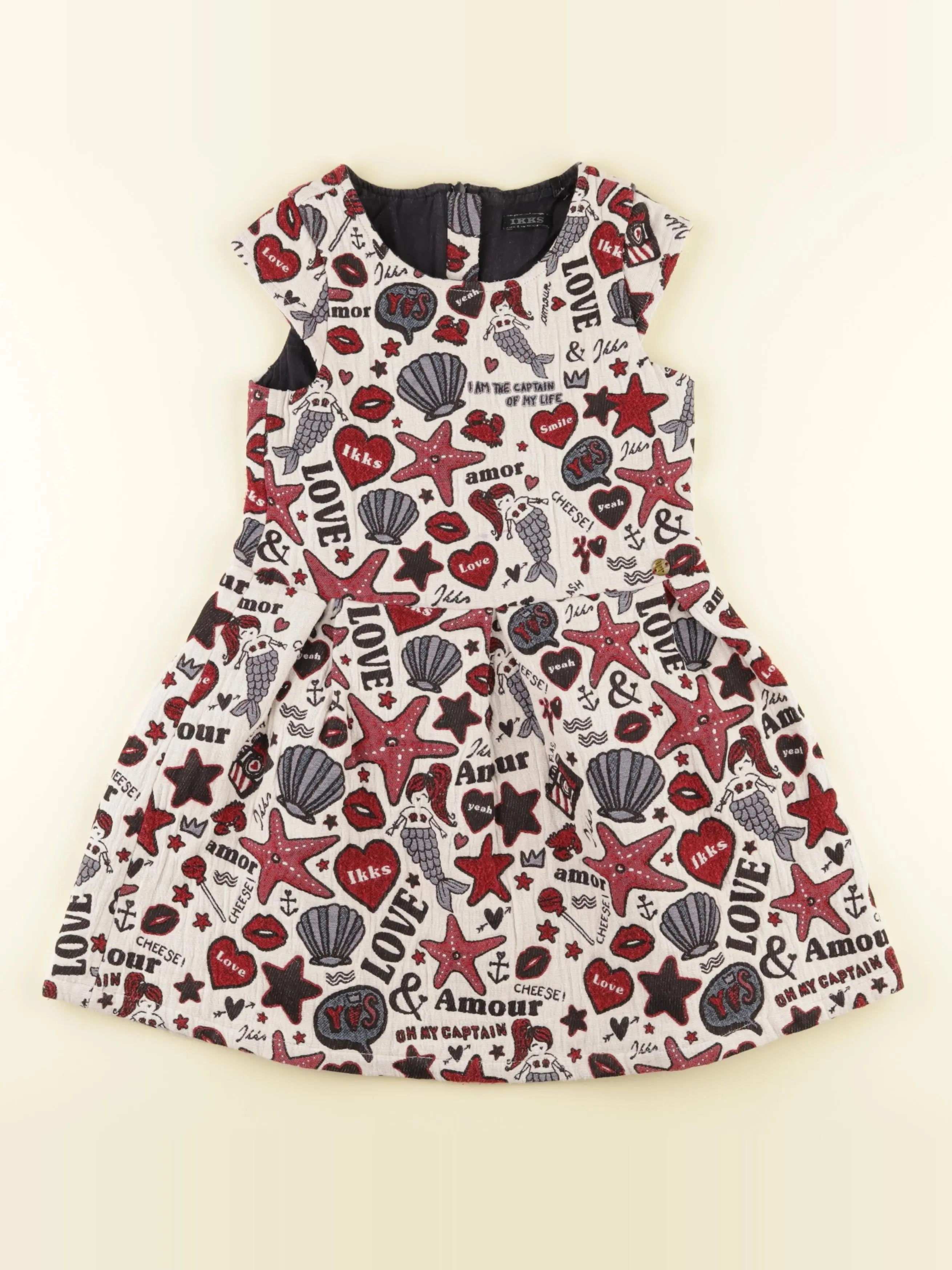 IKKS - robe beige - 8 ans