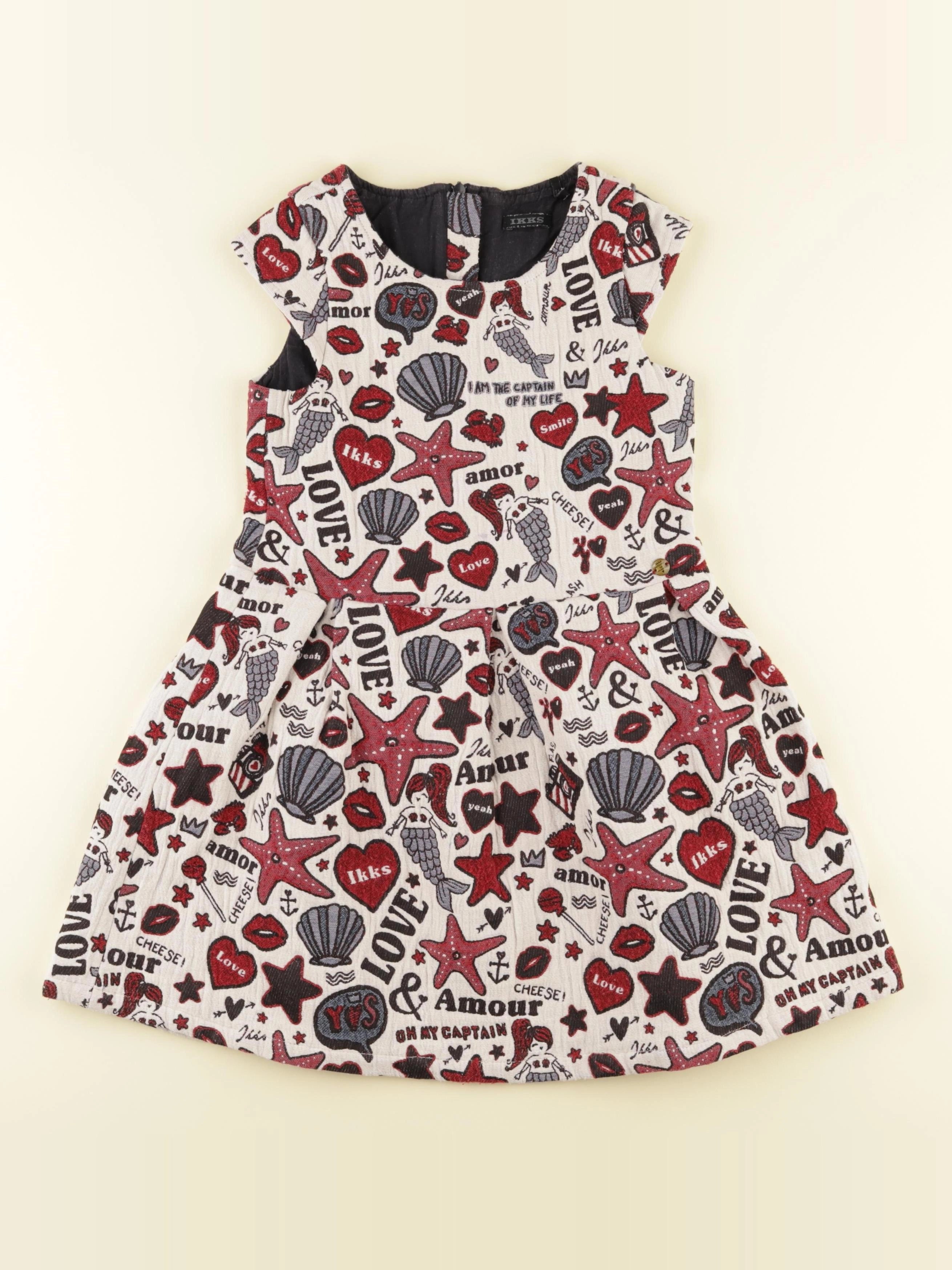 IKKS - robe beige - 8 ans