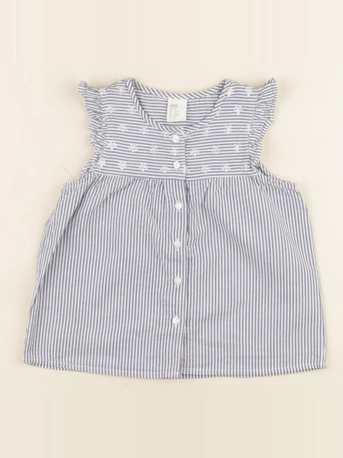 H&M - blouse bleu - 18/24 mois