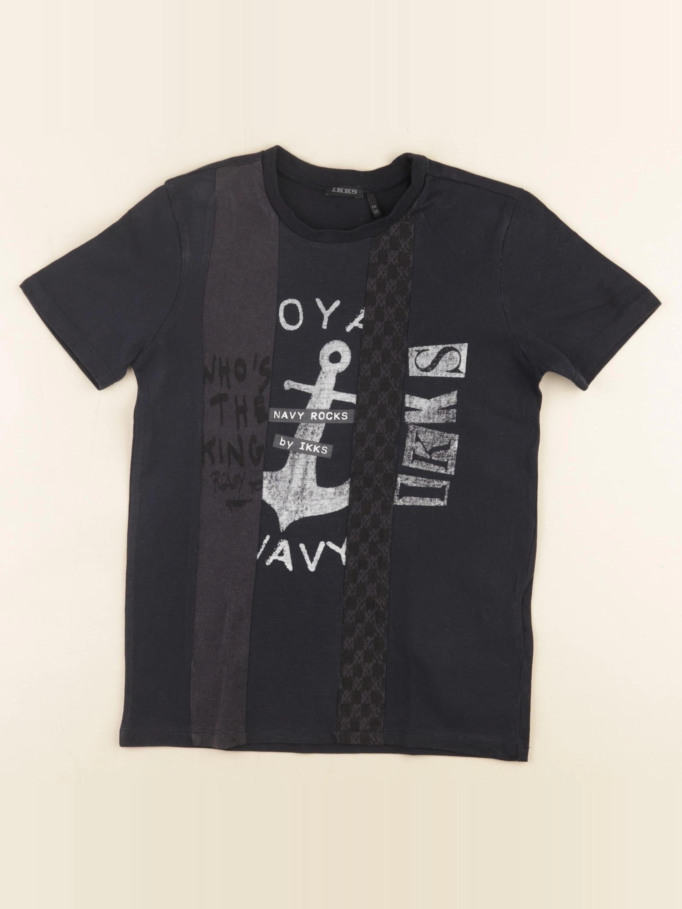 IKKS - tee-shirt bleu, gris - 8 ans