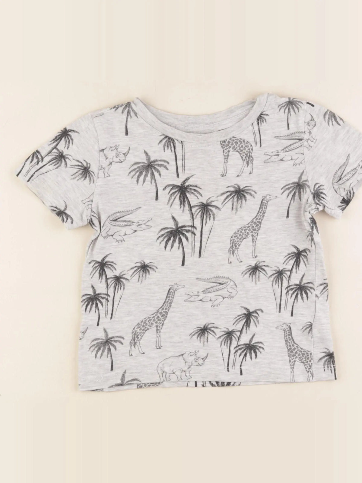 H&M - tee-shirt gris - 3/4 ans