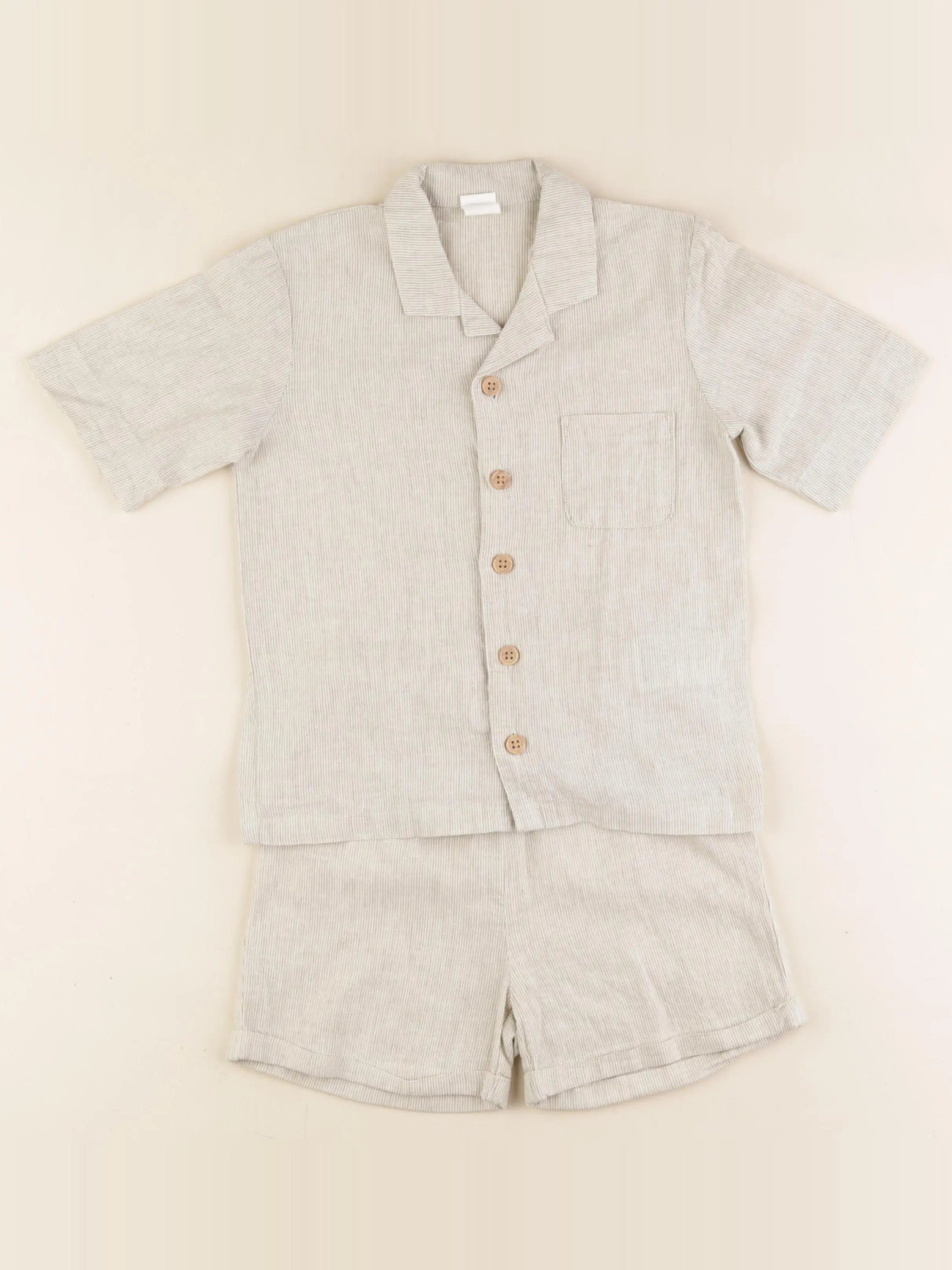 H&M - pyjama coton vert - 3/4 ans