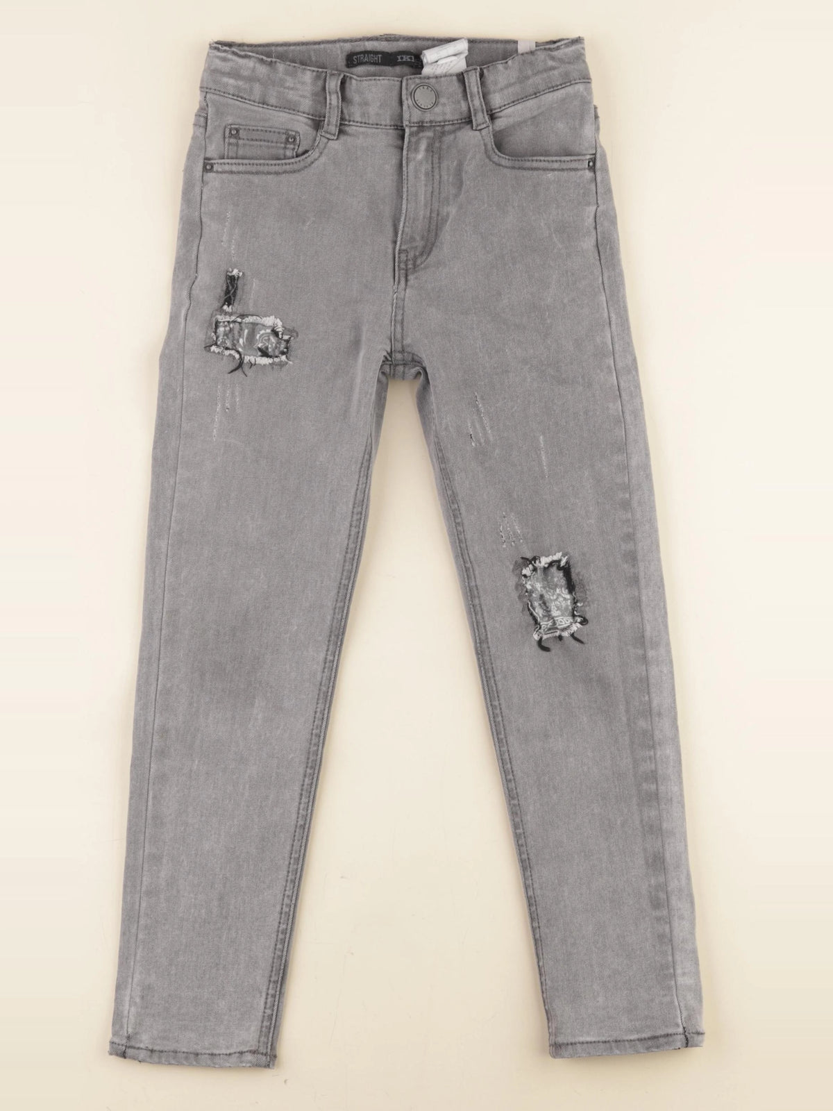 IKKS - jean gris - 8 ans