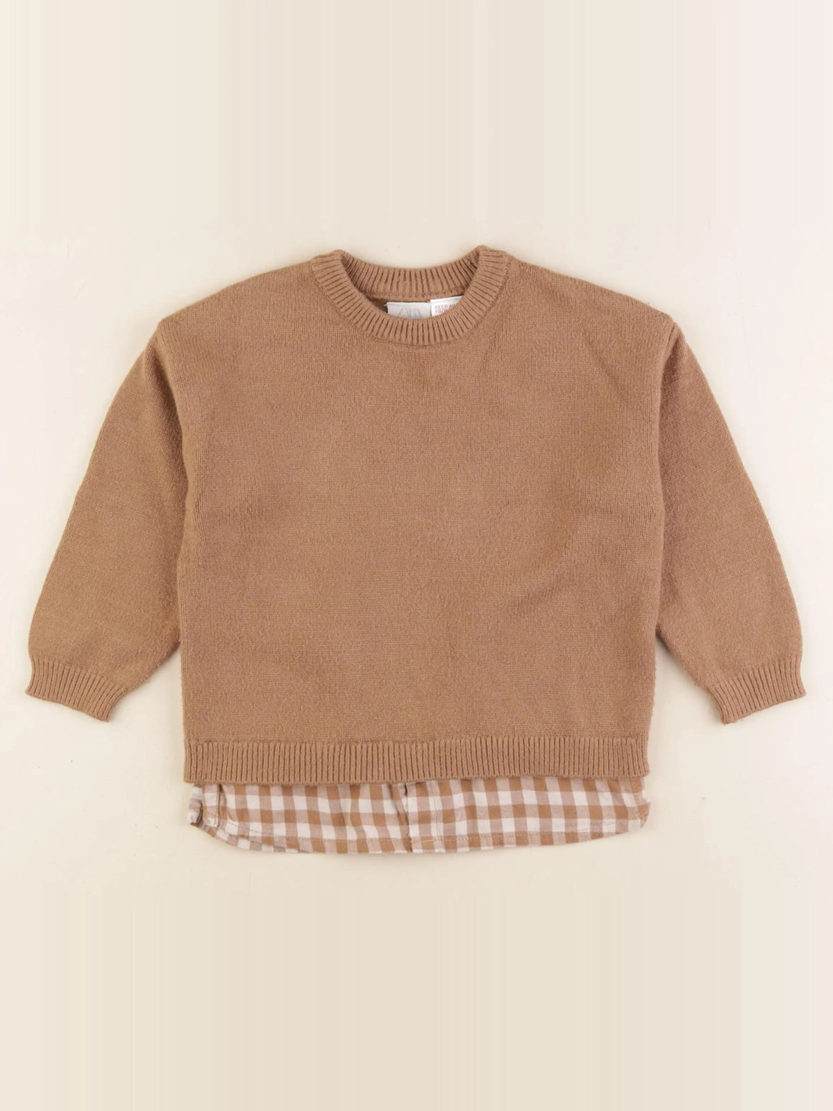 Zara - pull marron - 2/3 ans