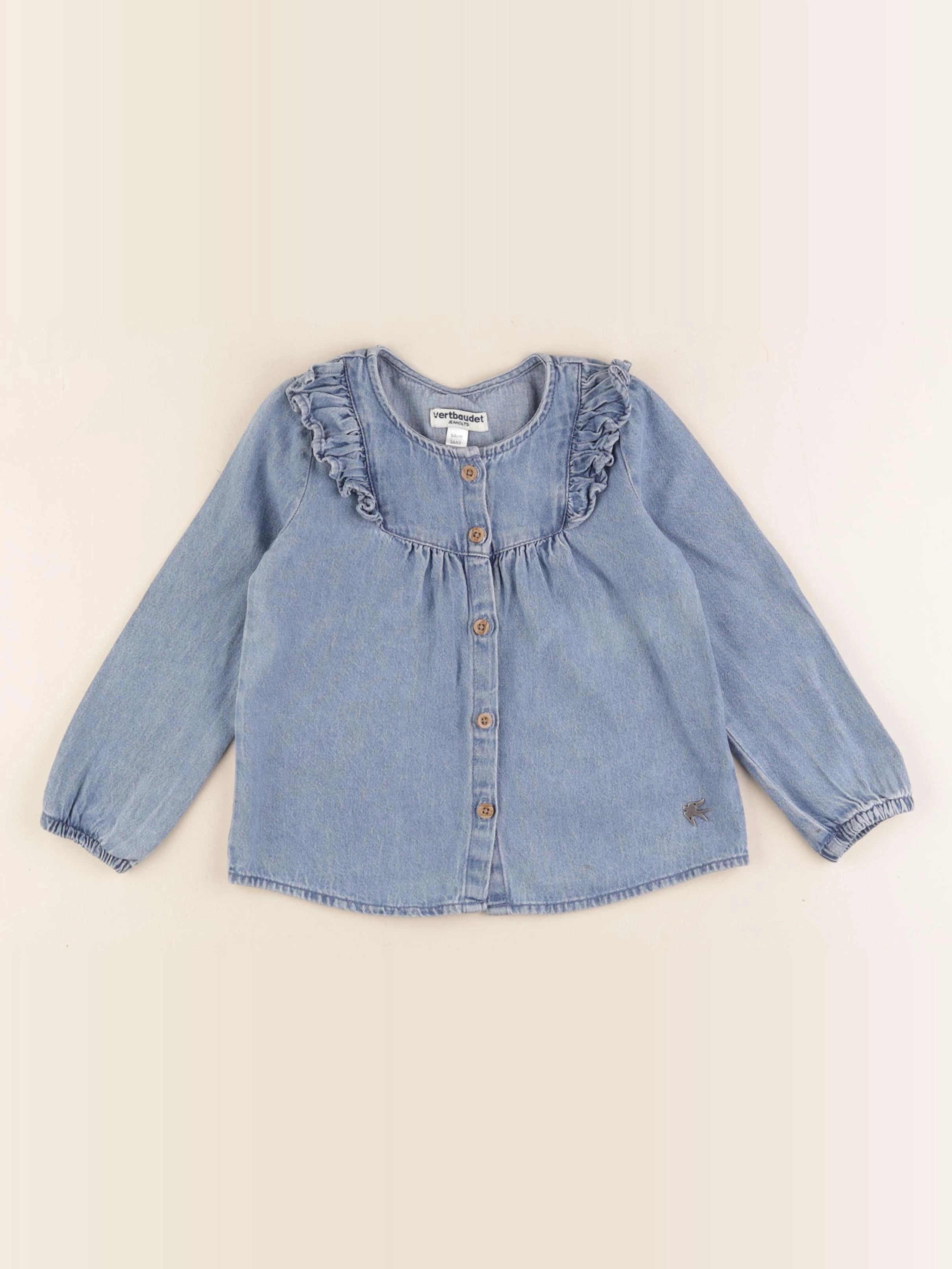 Vertbaudet - blouse bleu - 3 ans