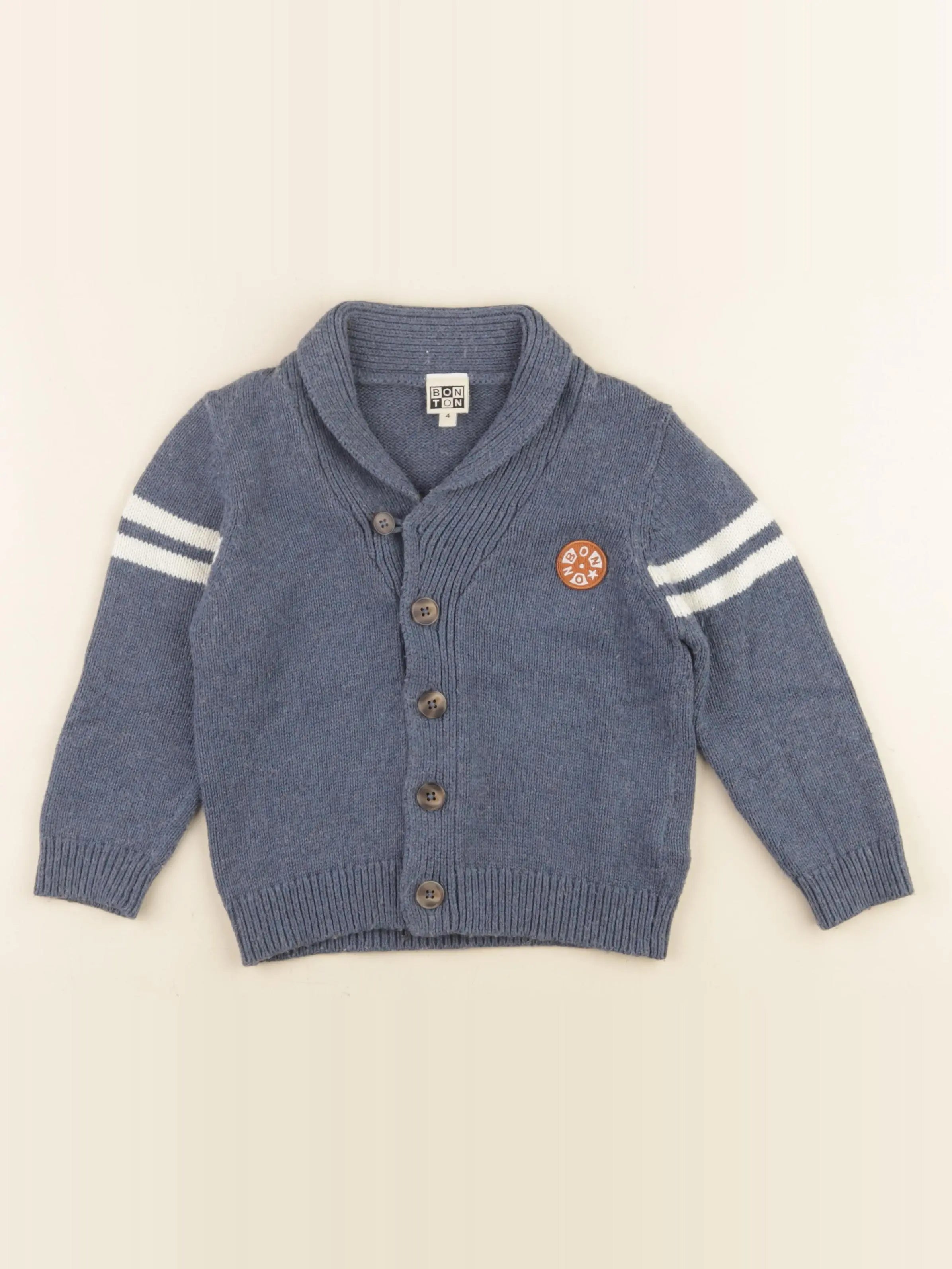 Bonton - gilet bleu - 4 ans