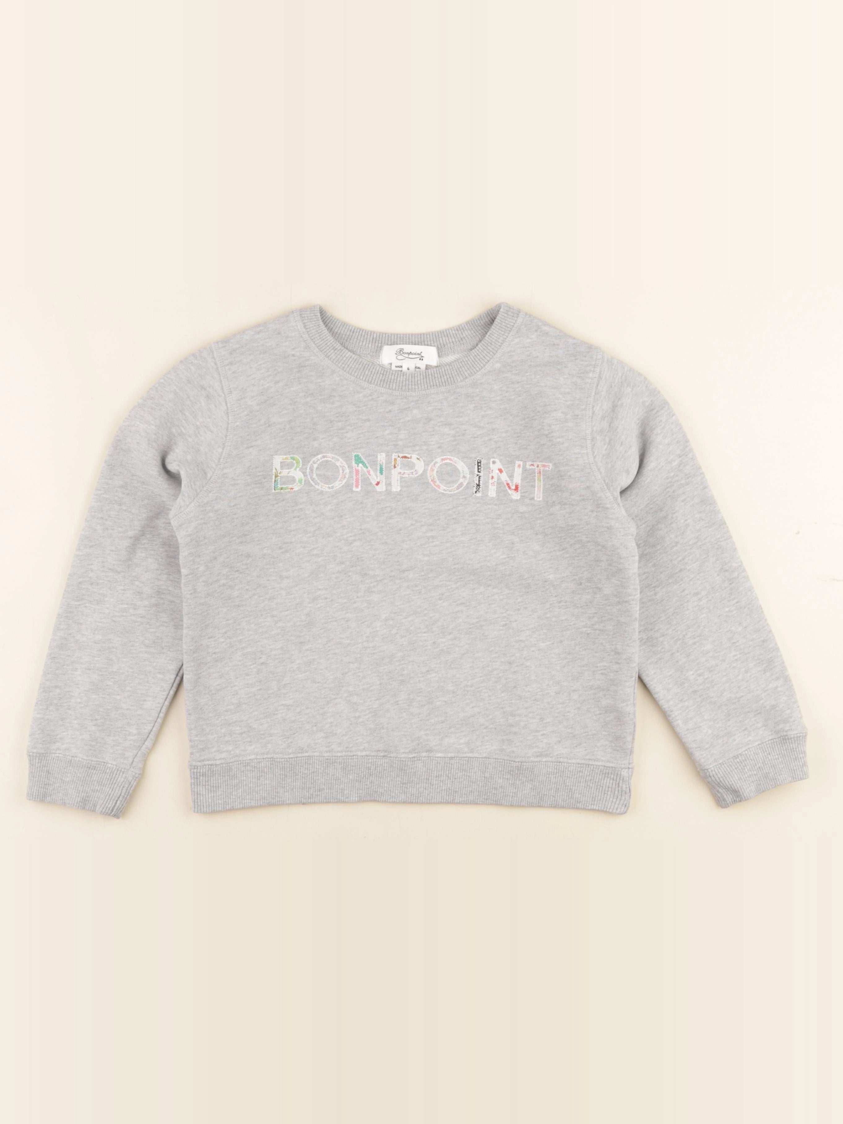 Bonpoint - sweat gris - 6 ans