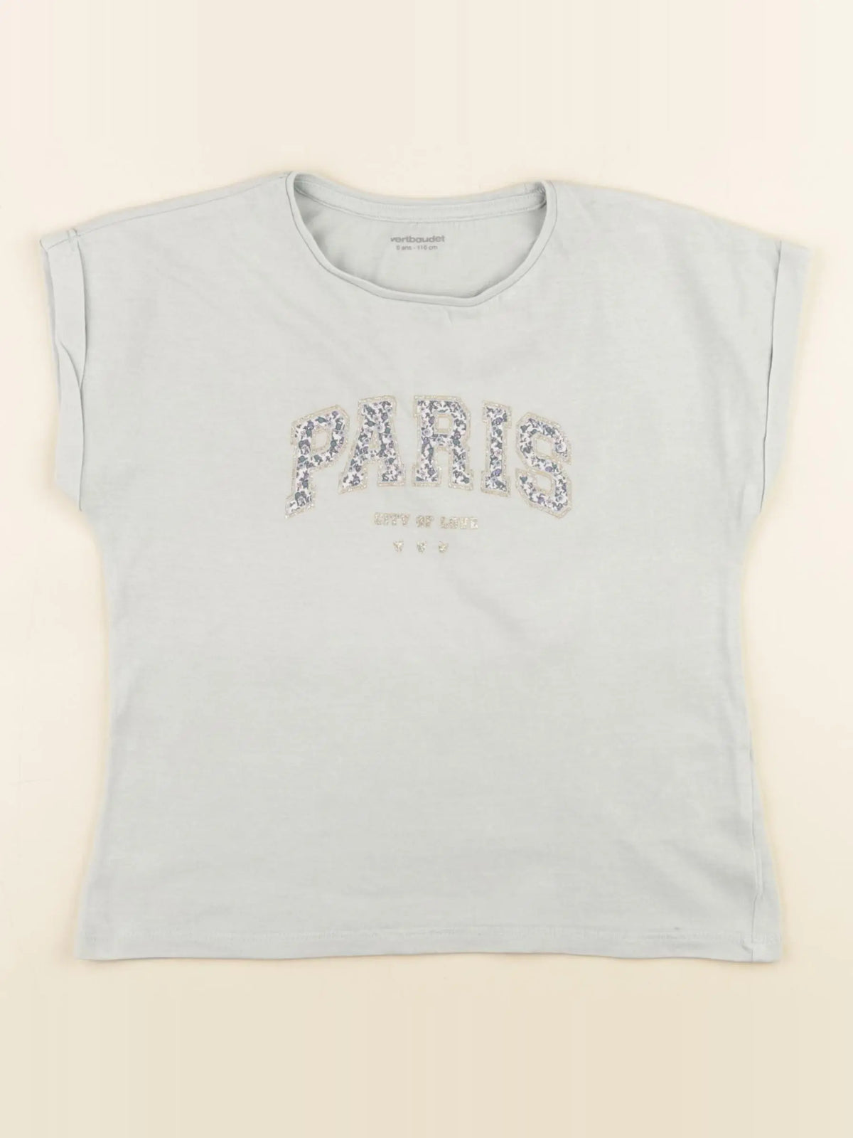 Vertbaudet - tee-shirt gris - 6 ans