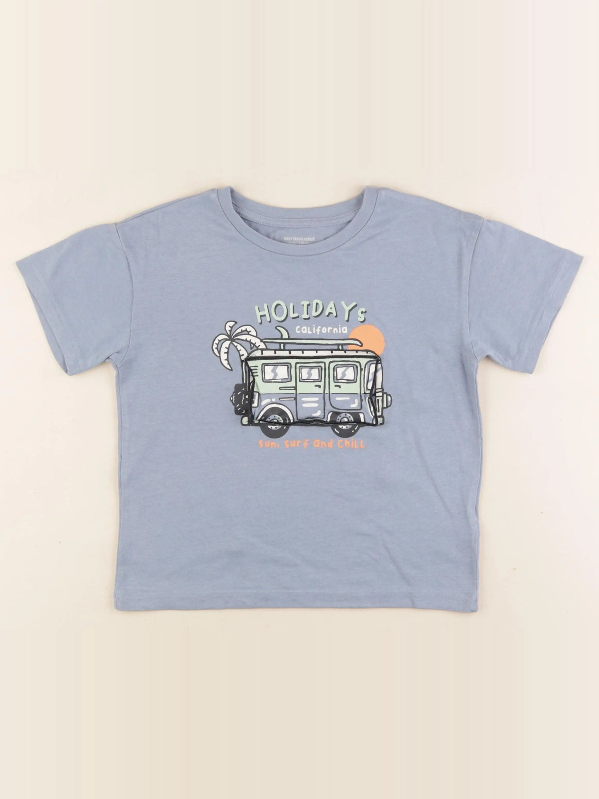 Vertbaudet - tee-shirt bleu - 6 ans