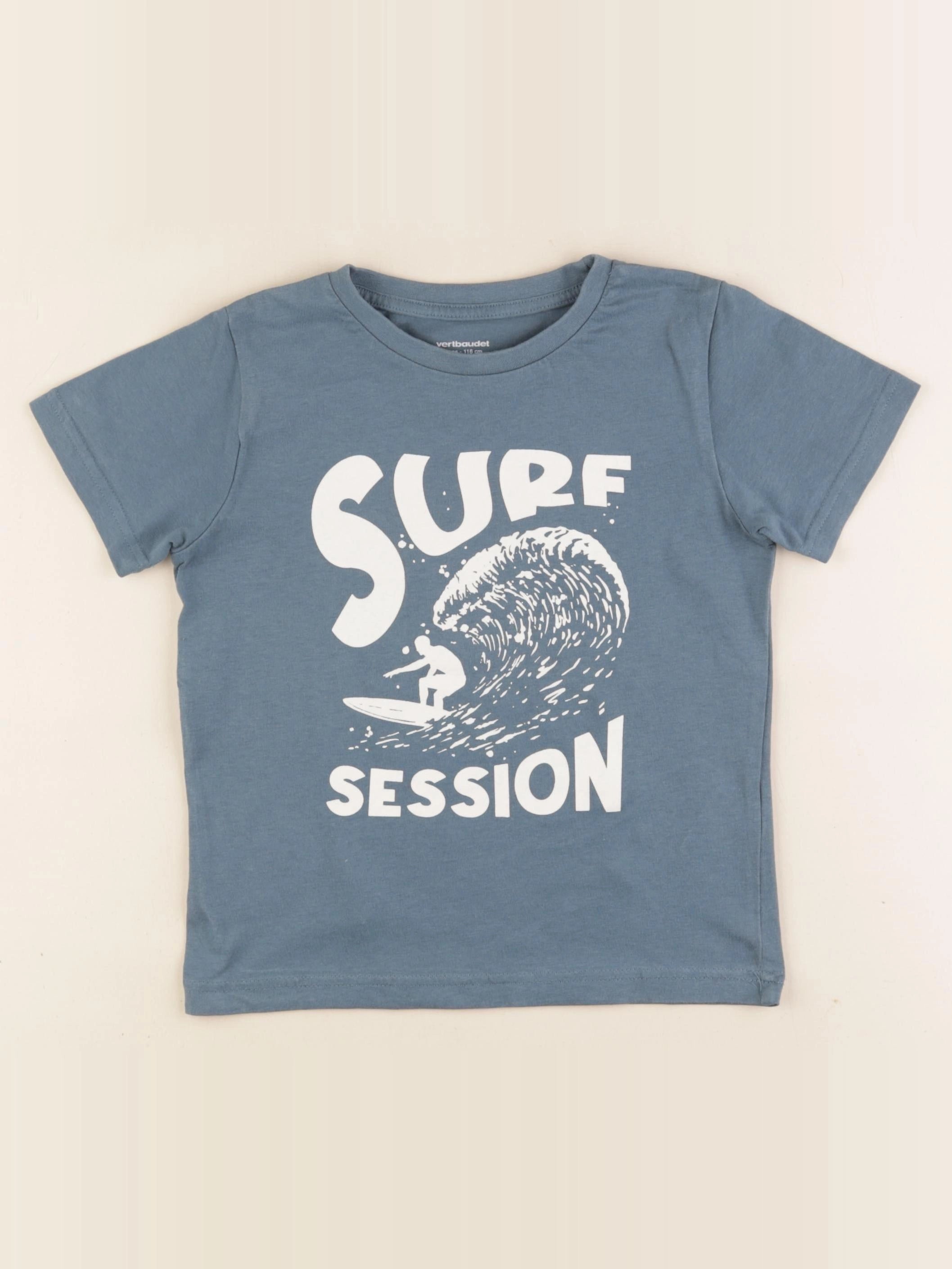 Vertbaudet - tee-shirt bleu - 6 ans