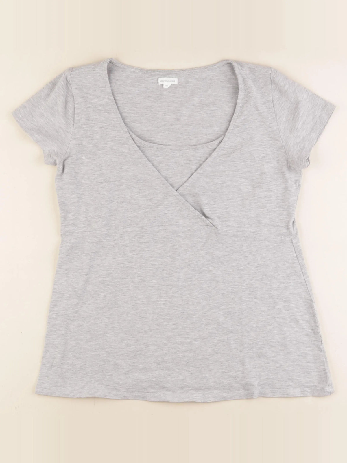 Vertbaudet - tee-shirt grossesse, allaitement gris - 38 à 40