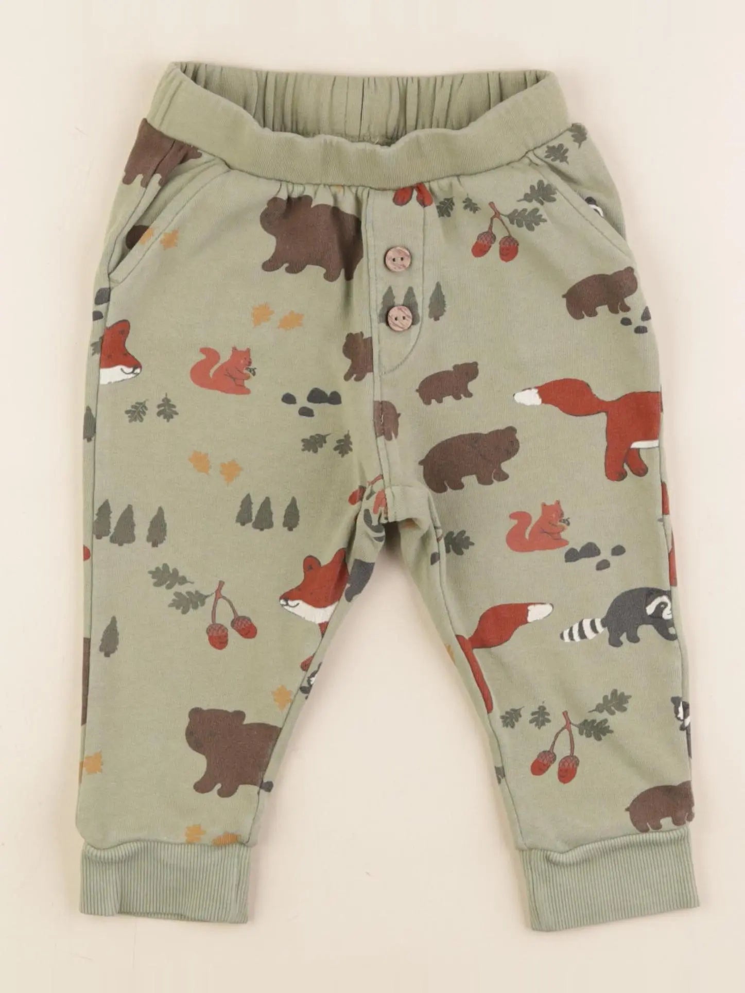 H&M - jogging vert - 9/12 mois