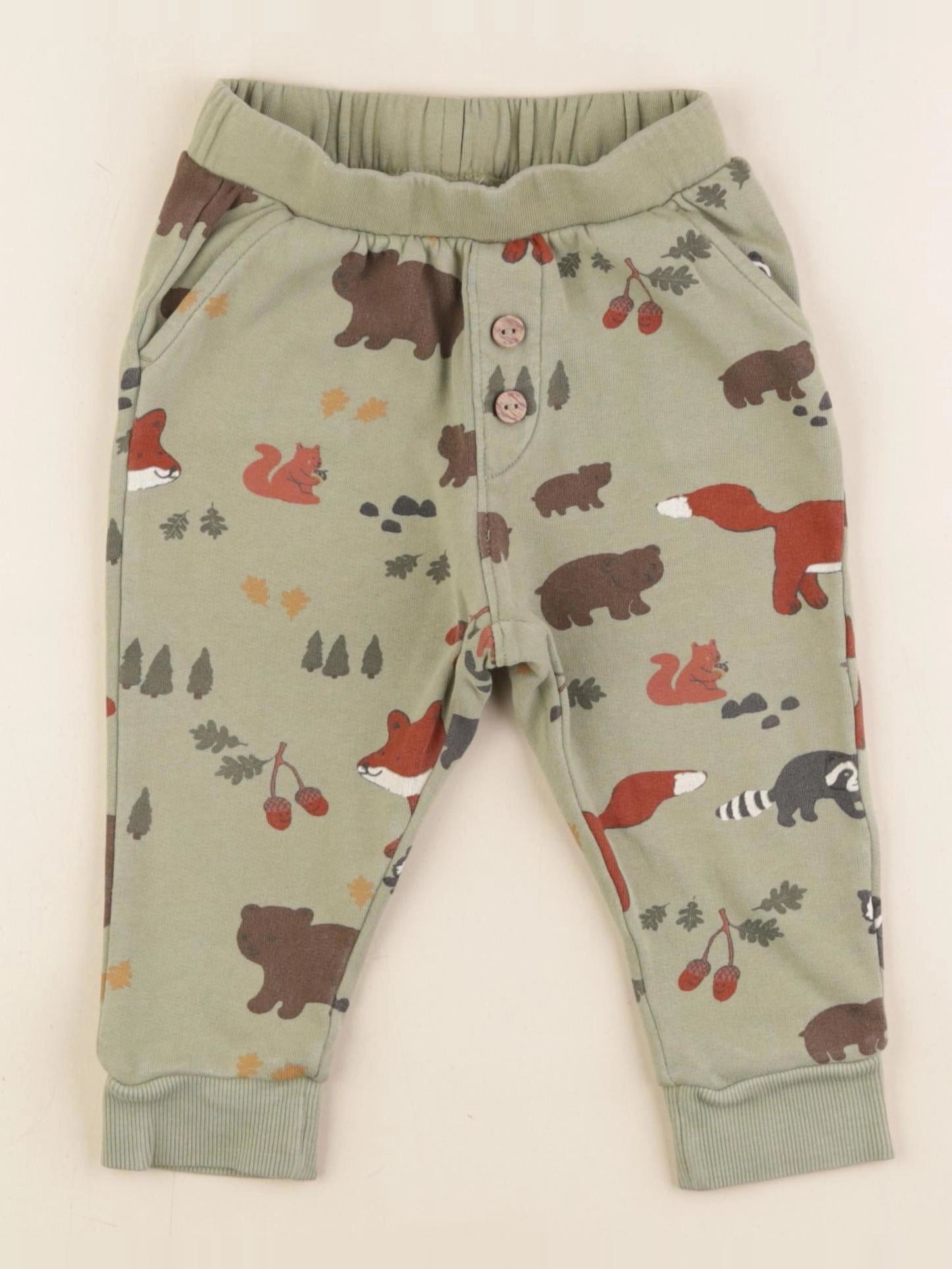 H&M - jogging vert - 9/12 mois