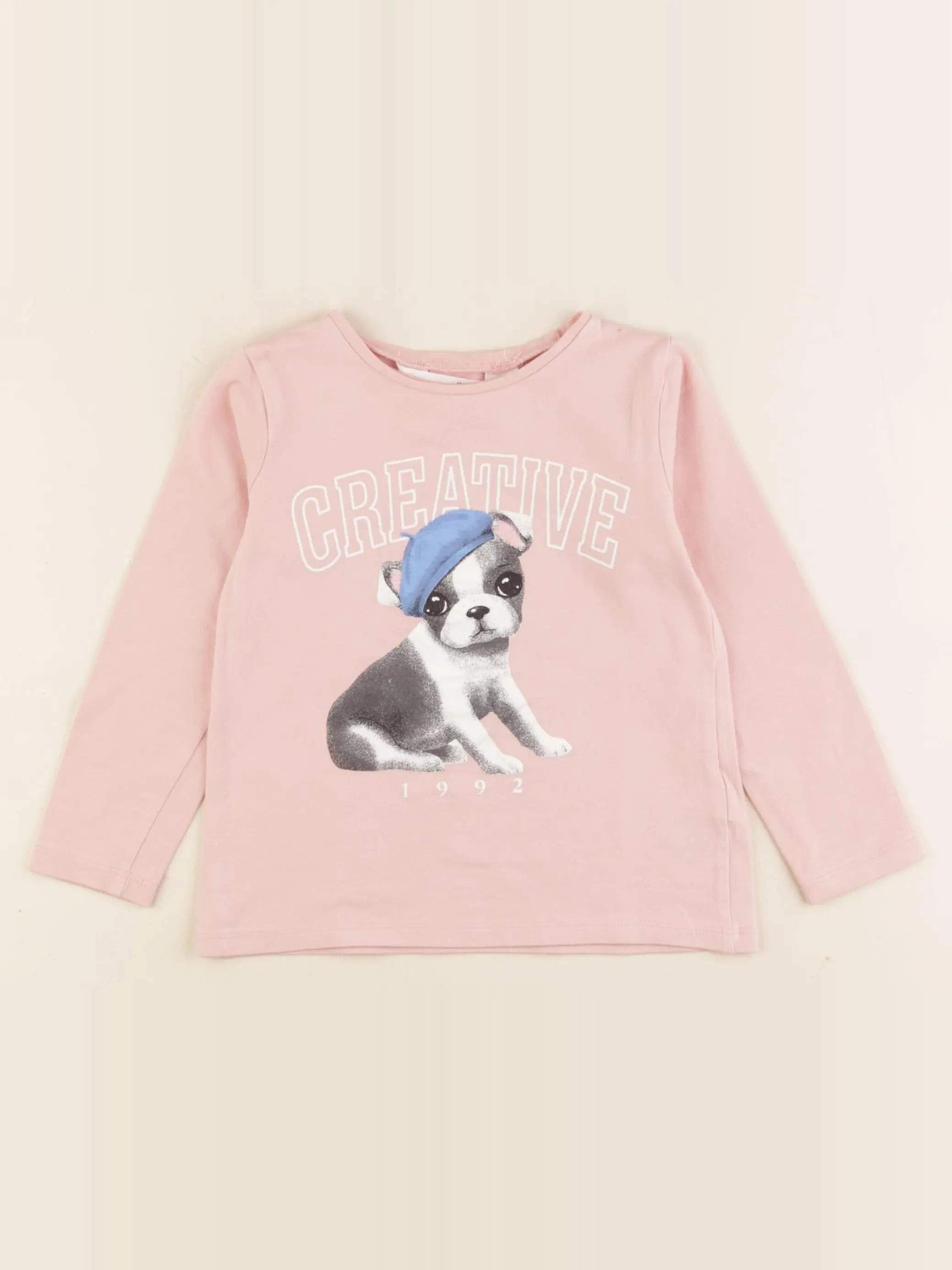 H&M - tee-shirt rose - 2/4 ans