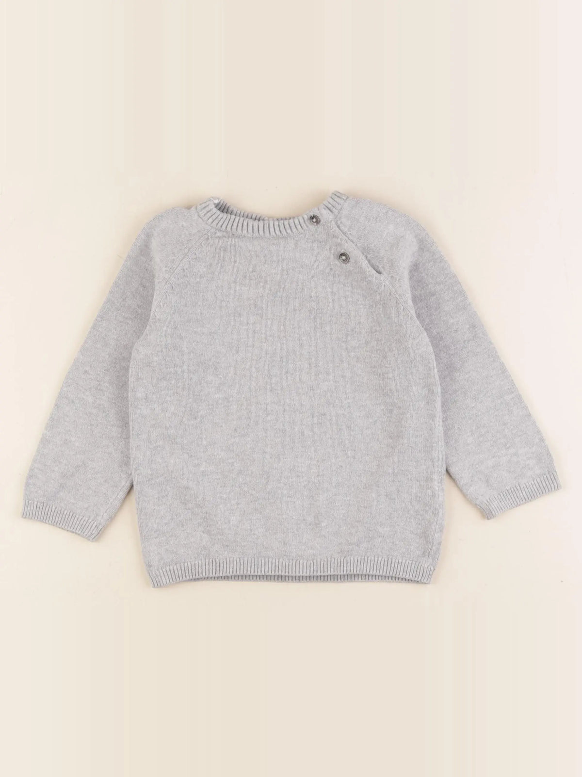 H&M - pull gris - 9/12 mois