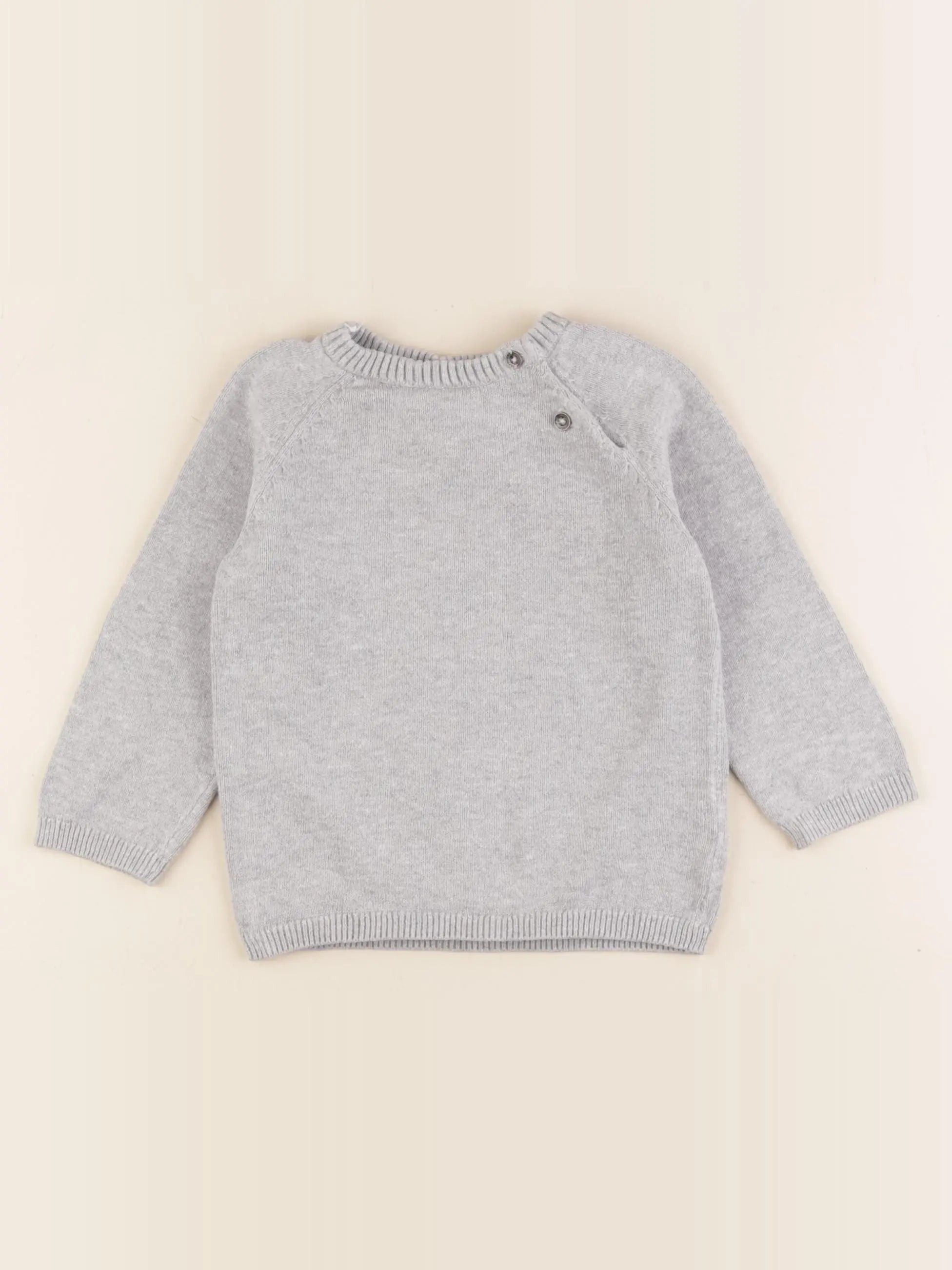H&M - pull gris - 9/12 mois
