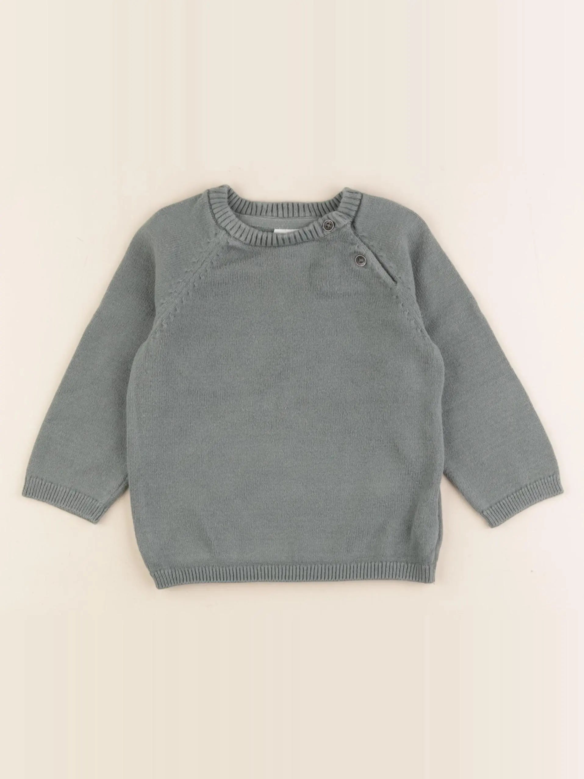 H&M - pull vert - 9/12 mois