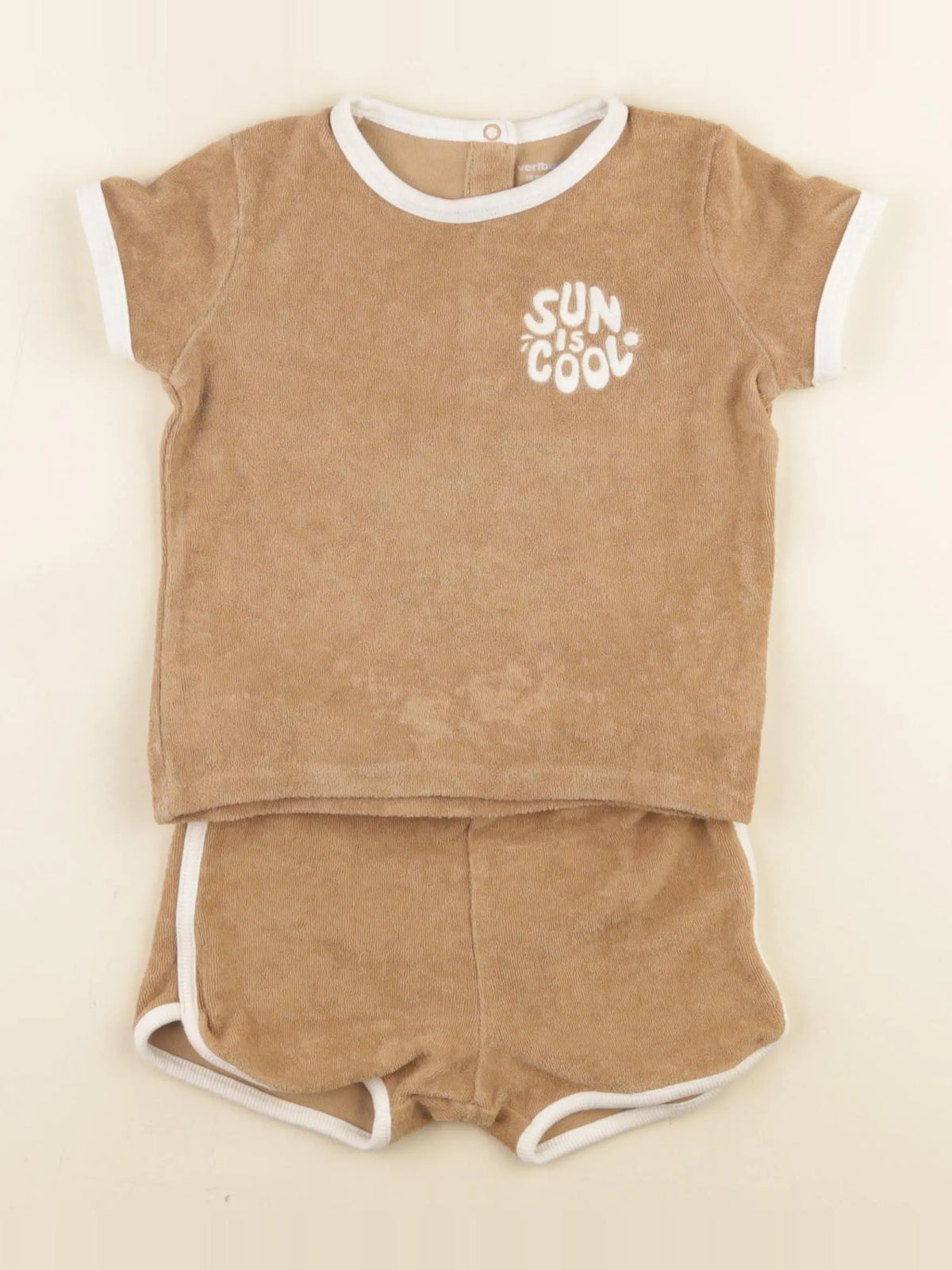 Vertbaudet - ensemble marron - 18 mois