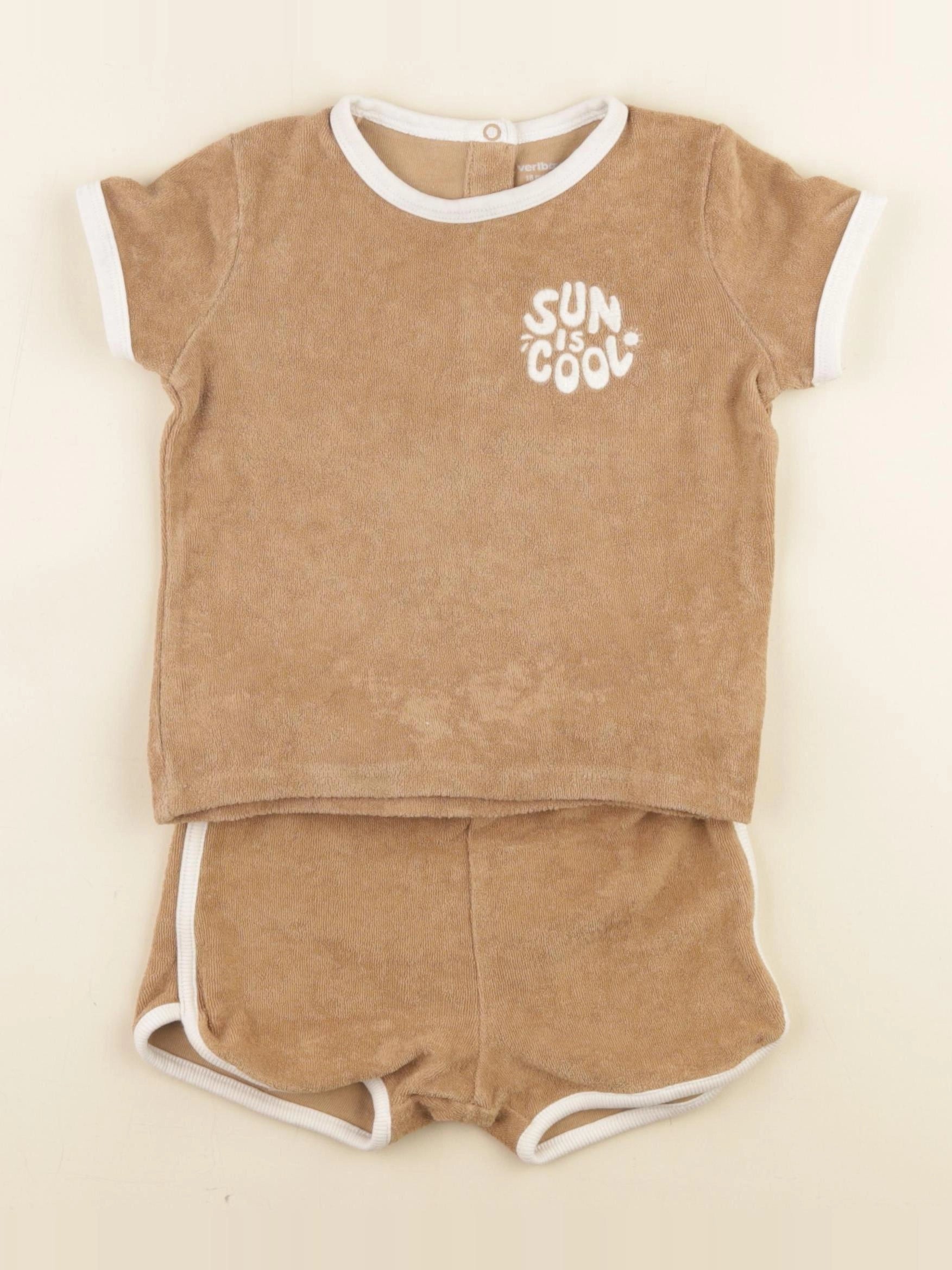 Vertbaudet - ensemble marron - 18 mois