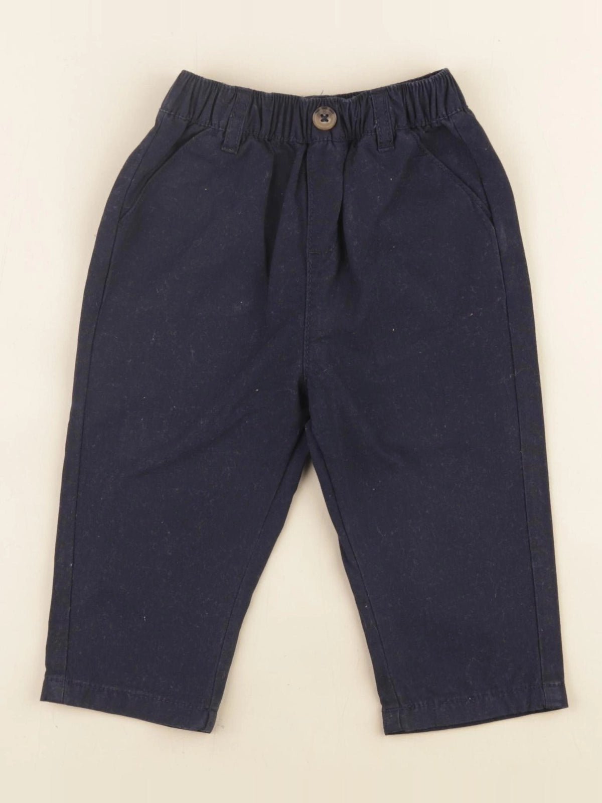 Vertbaudet - pantalon bleu - 12 mois