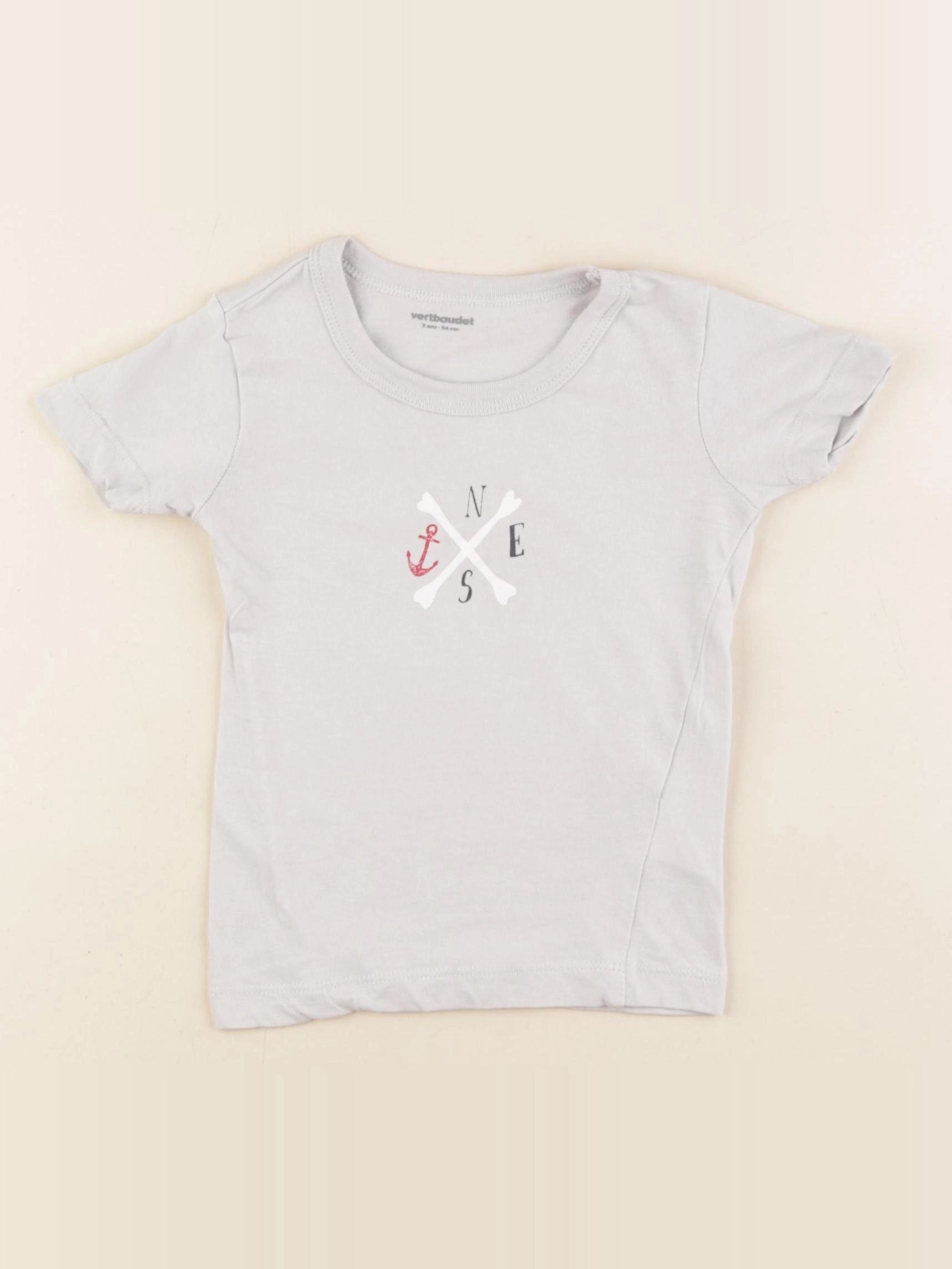 Vertbaudet - tee-shirt bleu - 3 ans
