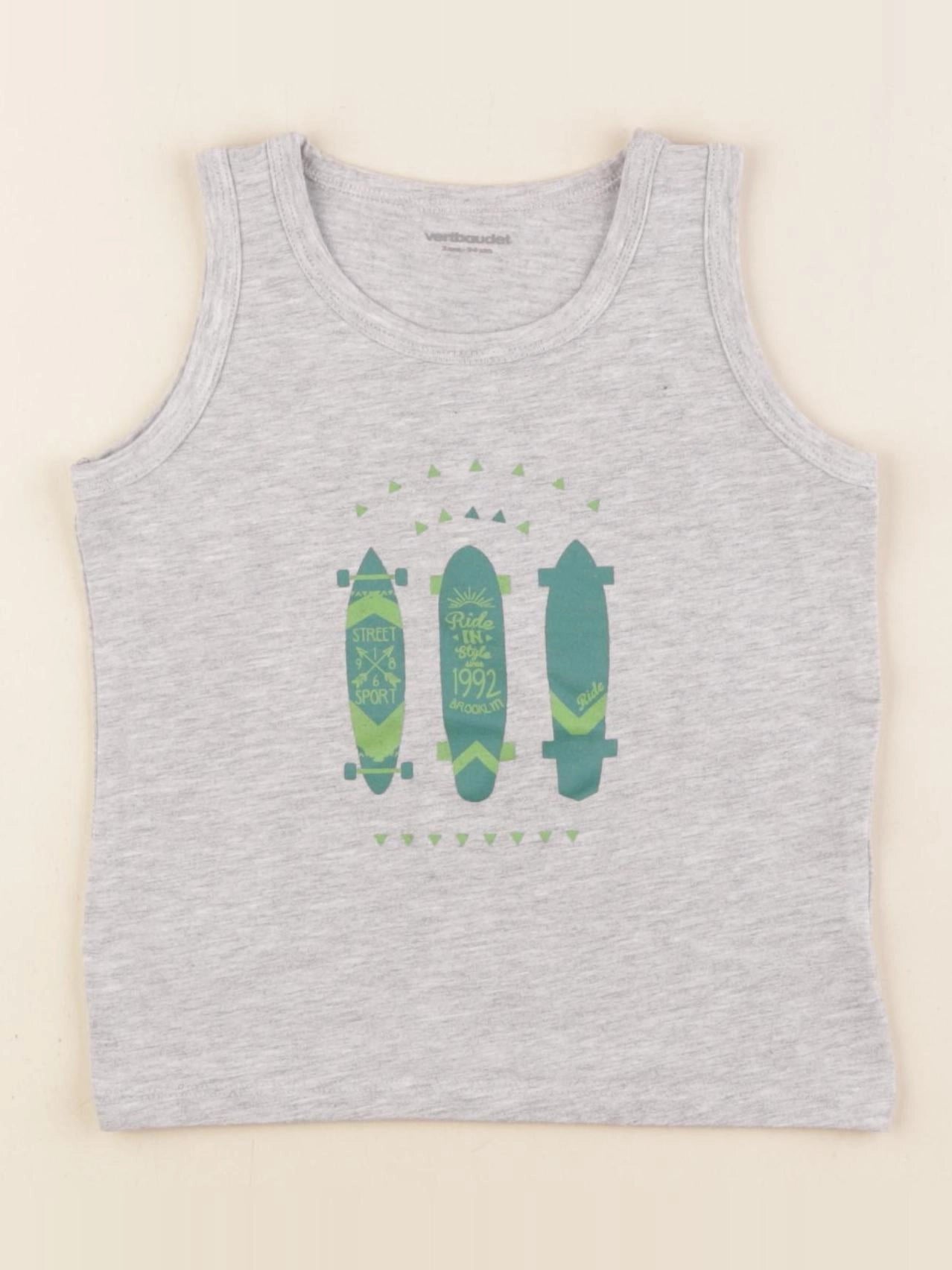Vertbaudet - débardeur gris - 3 ans