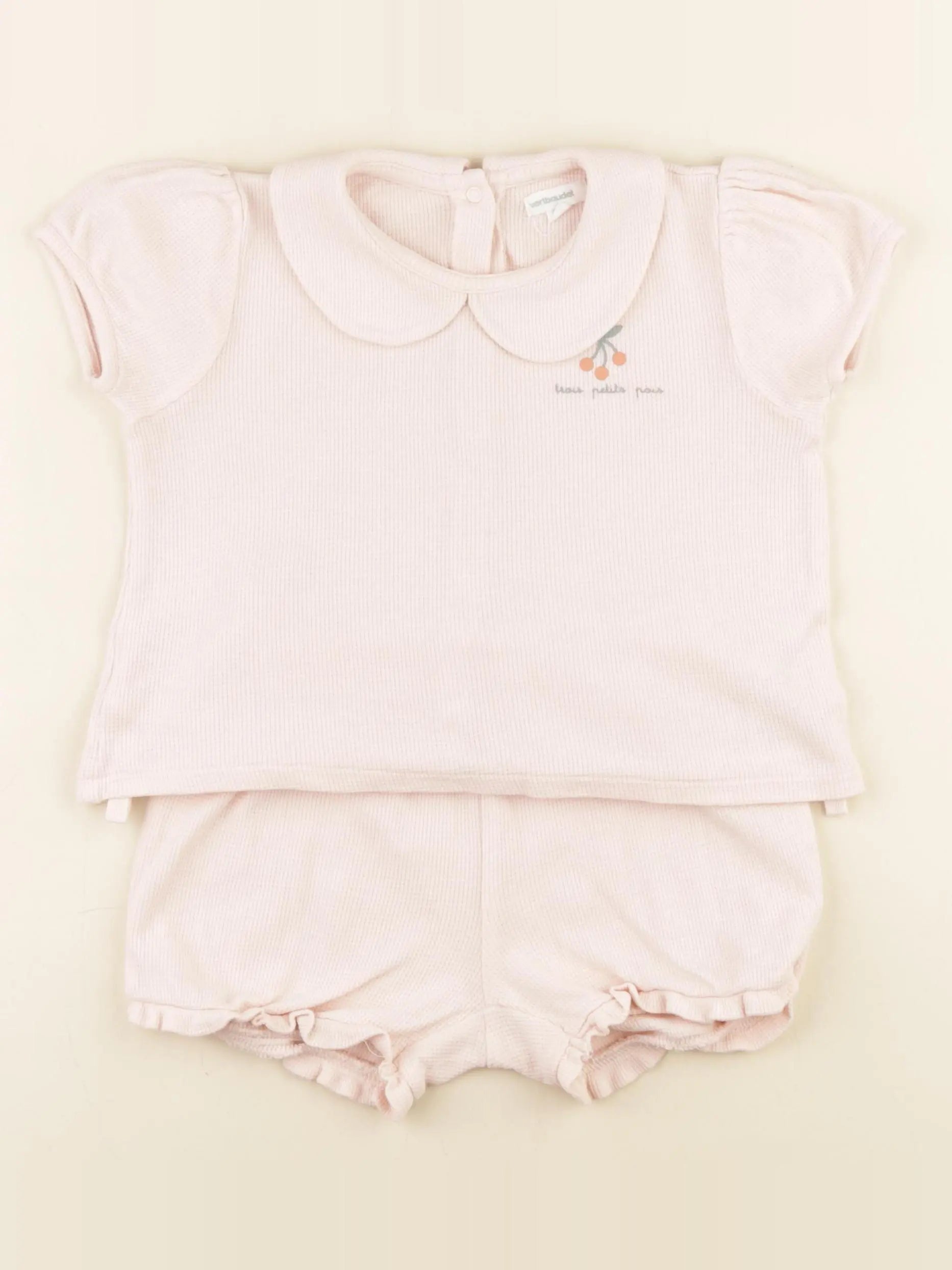Vertbaudet - pyjama coton rose - 3 ans