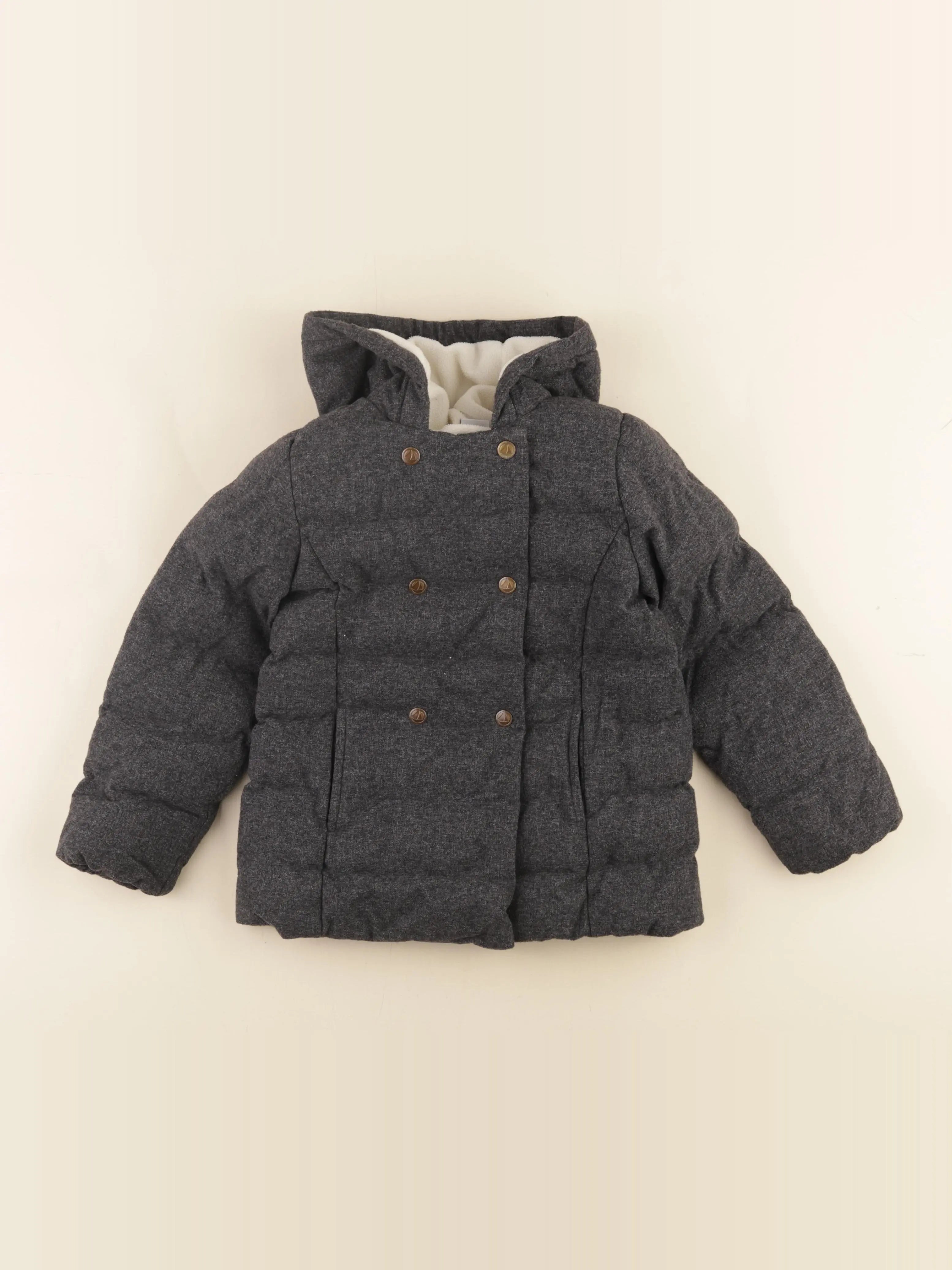 Petit Bateau - manteau gris - 5 ans