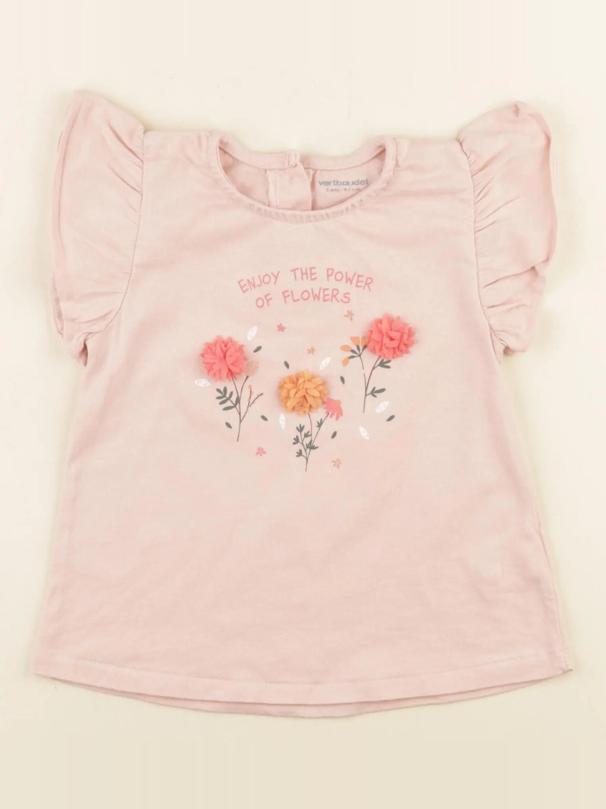 Vertbaudet - tee-shirt rose - 3 ans