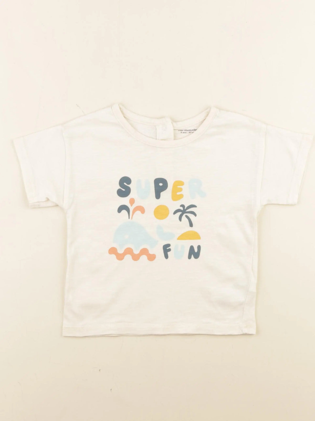 Vertbaudet - tee-shirt beige - 3 ans