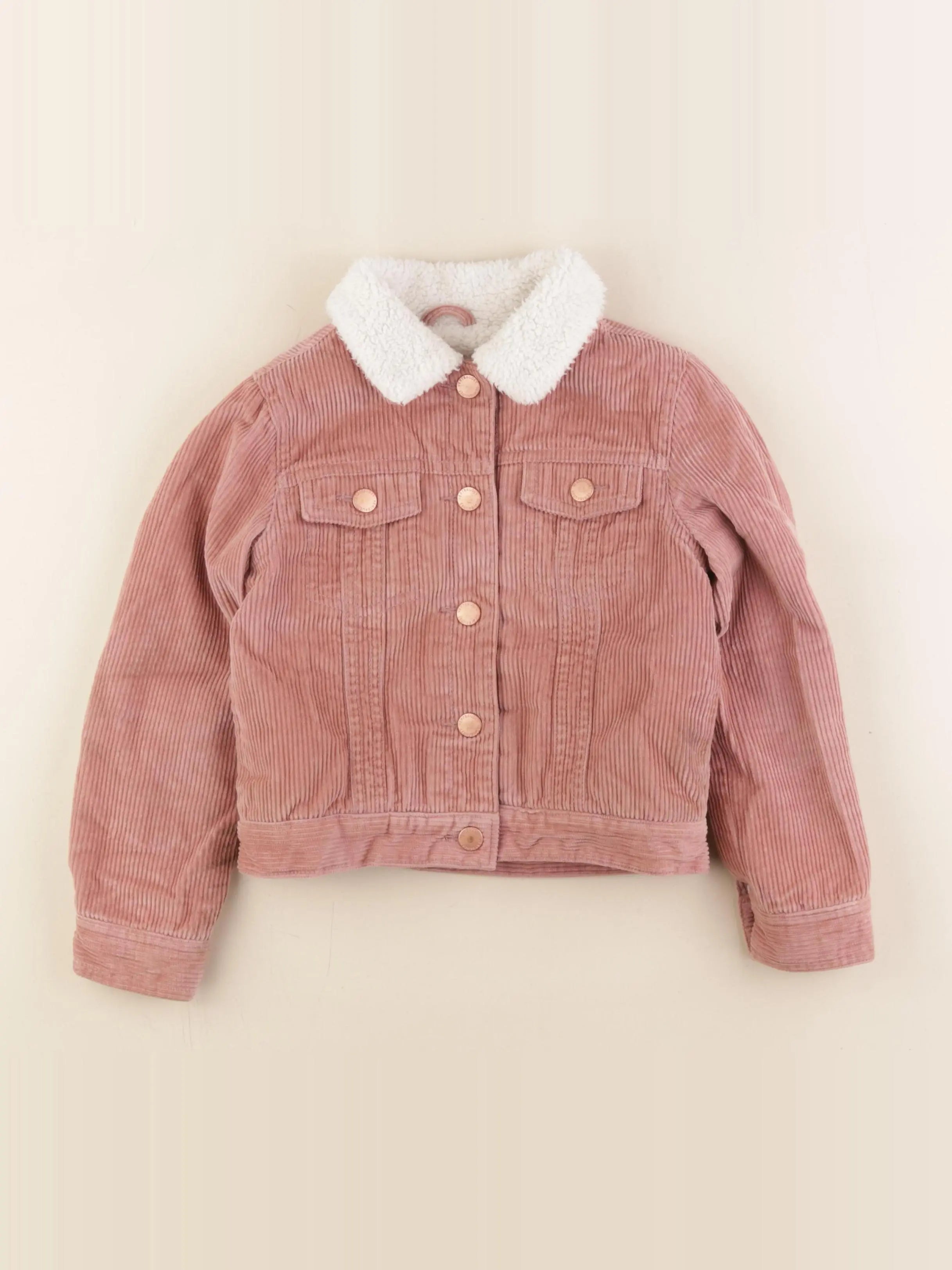 Vertbaudet - manteau rose - 7 ans