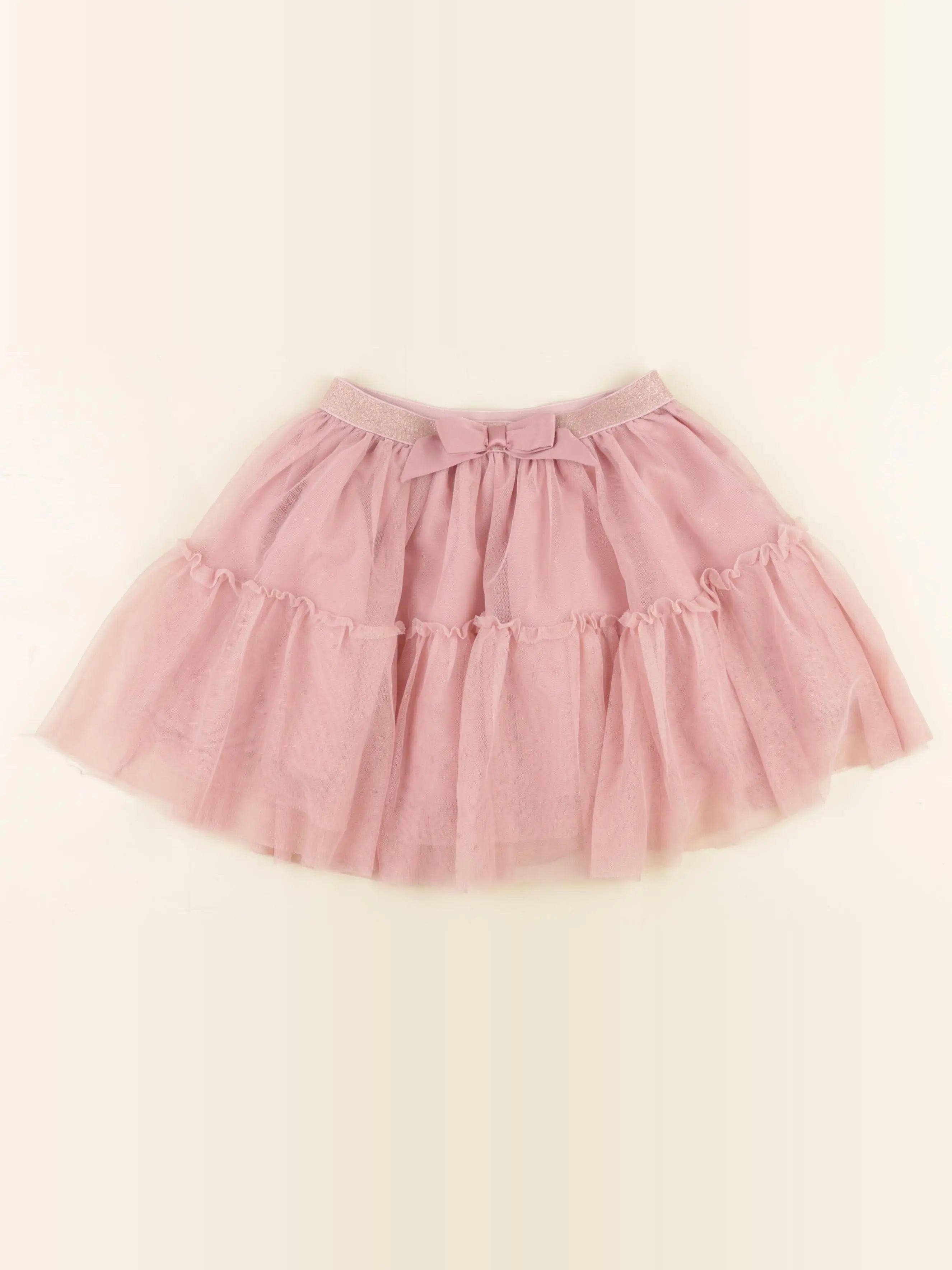 H&M - jupe rose, or - 5/6 ans